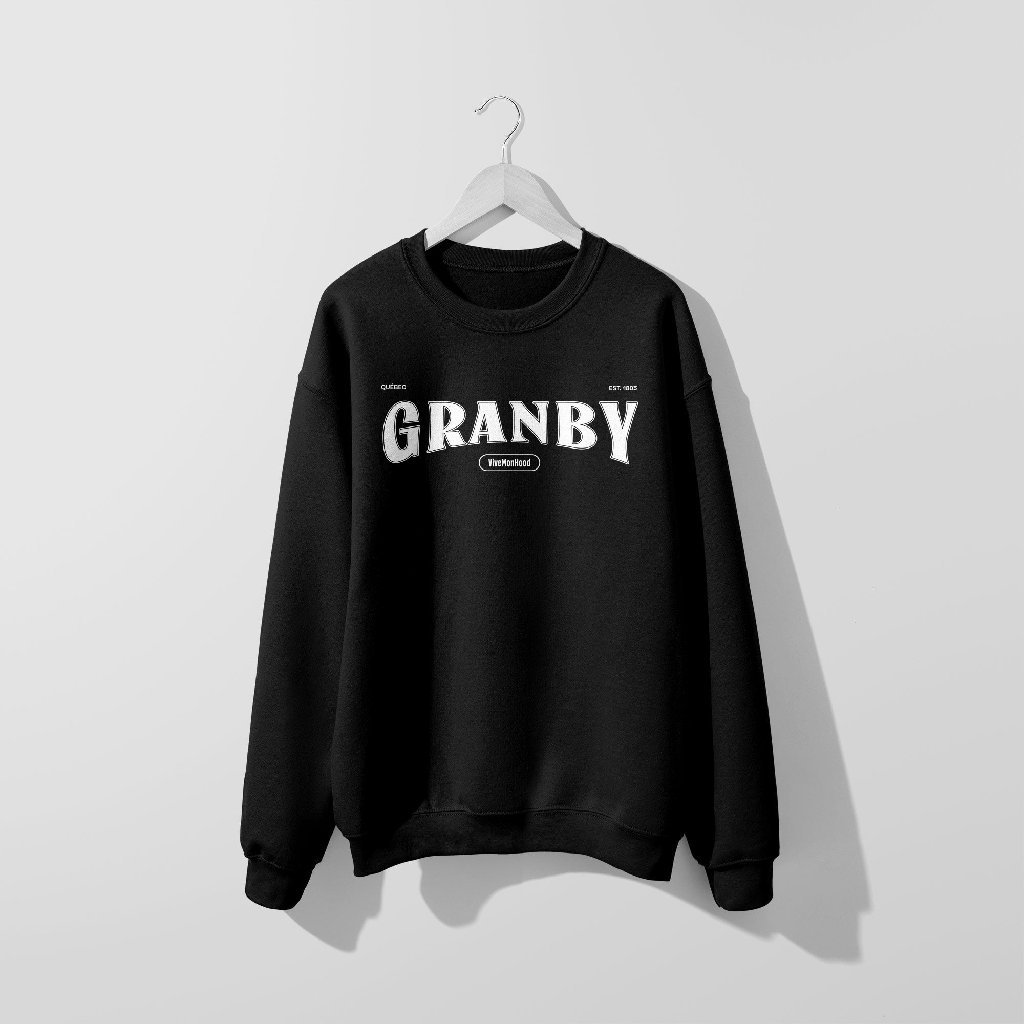 Mon Crew Fit - Adultes - Granby - Impression en Blanc