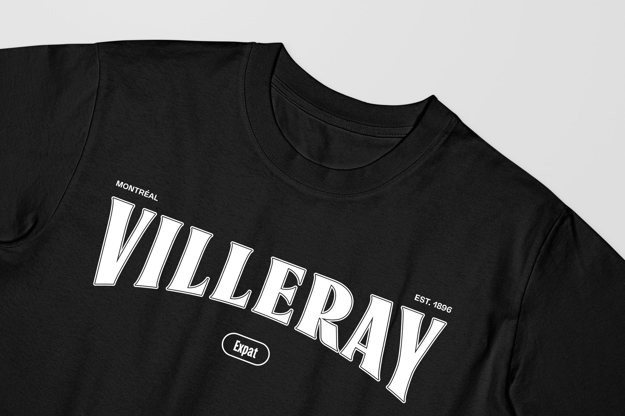 Mon T-Shirt Garçon - Adultes - Villeray - Impression en Blanc