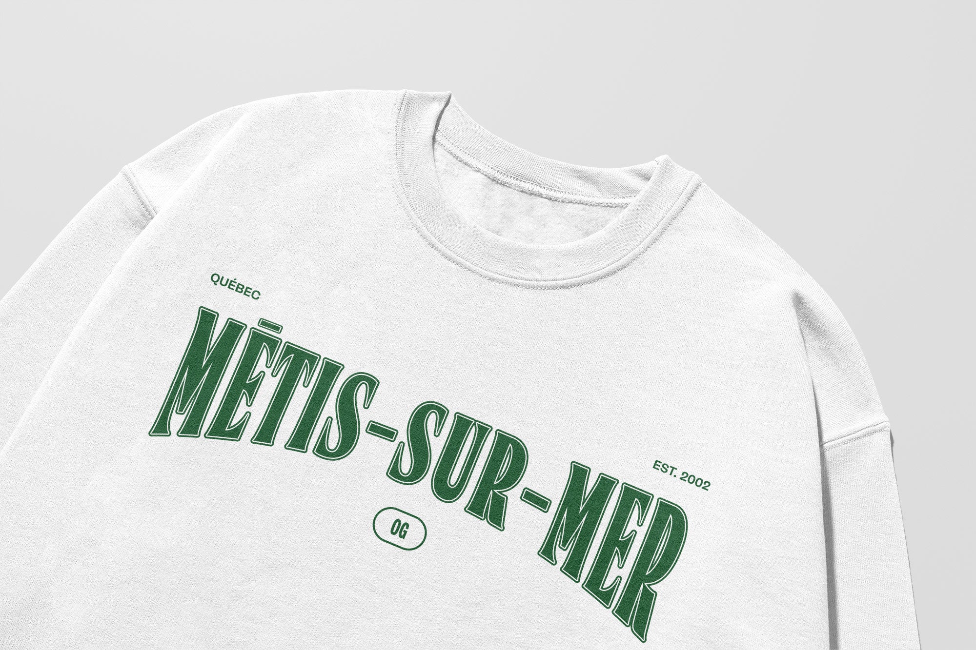 Mon Crew Fit - Adultes - Metis-Sur-Mer - Impression en Vert