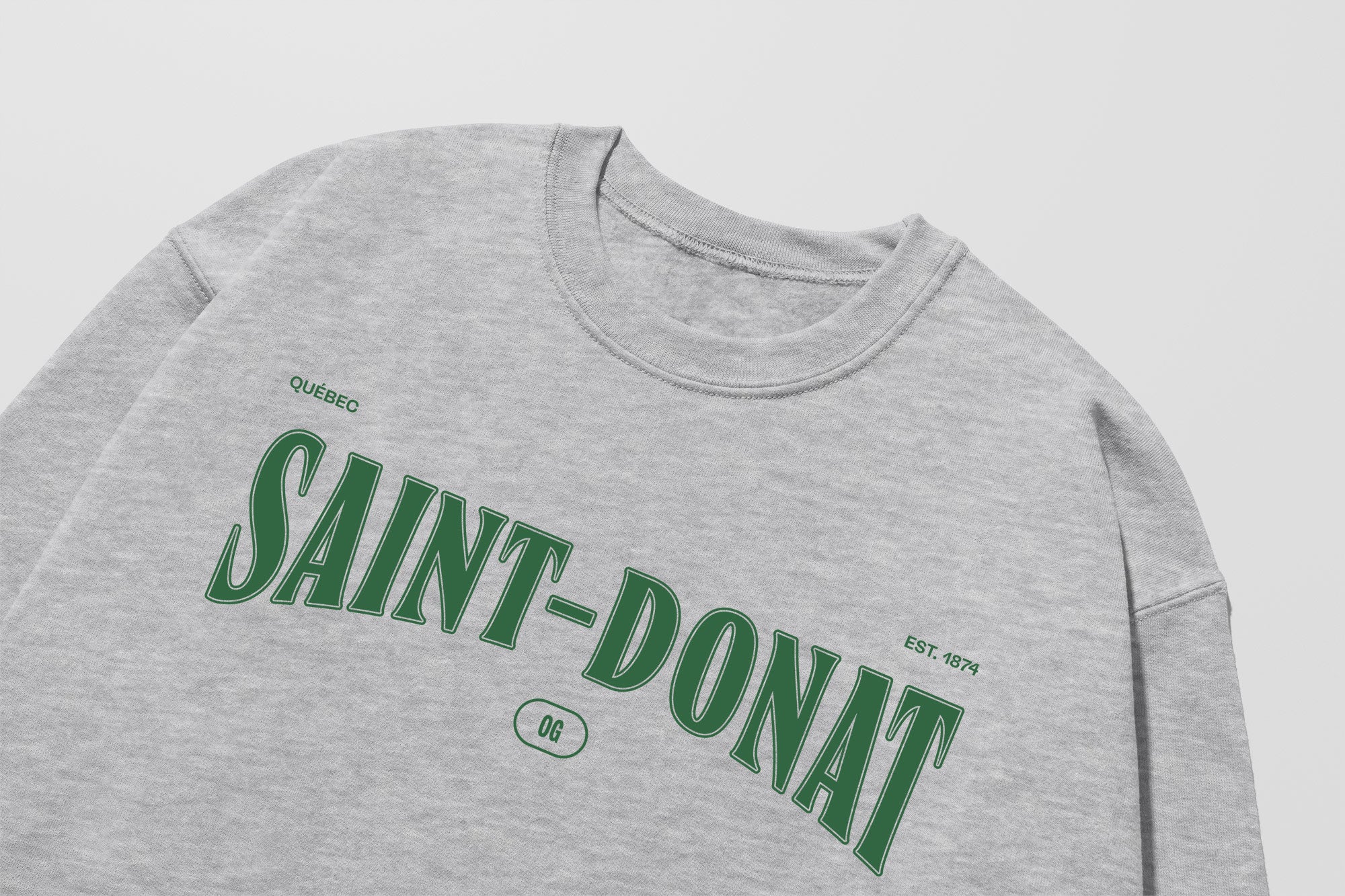 Mon Crew Fit - Adultes - Saint-Donat - Impression en Vert