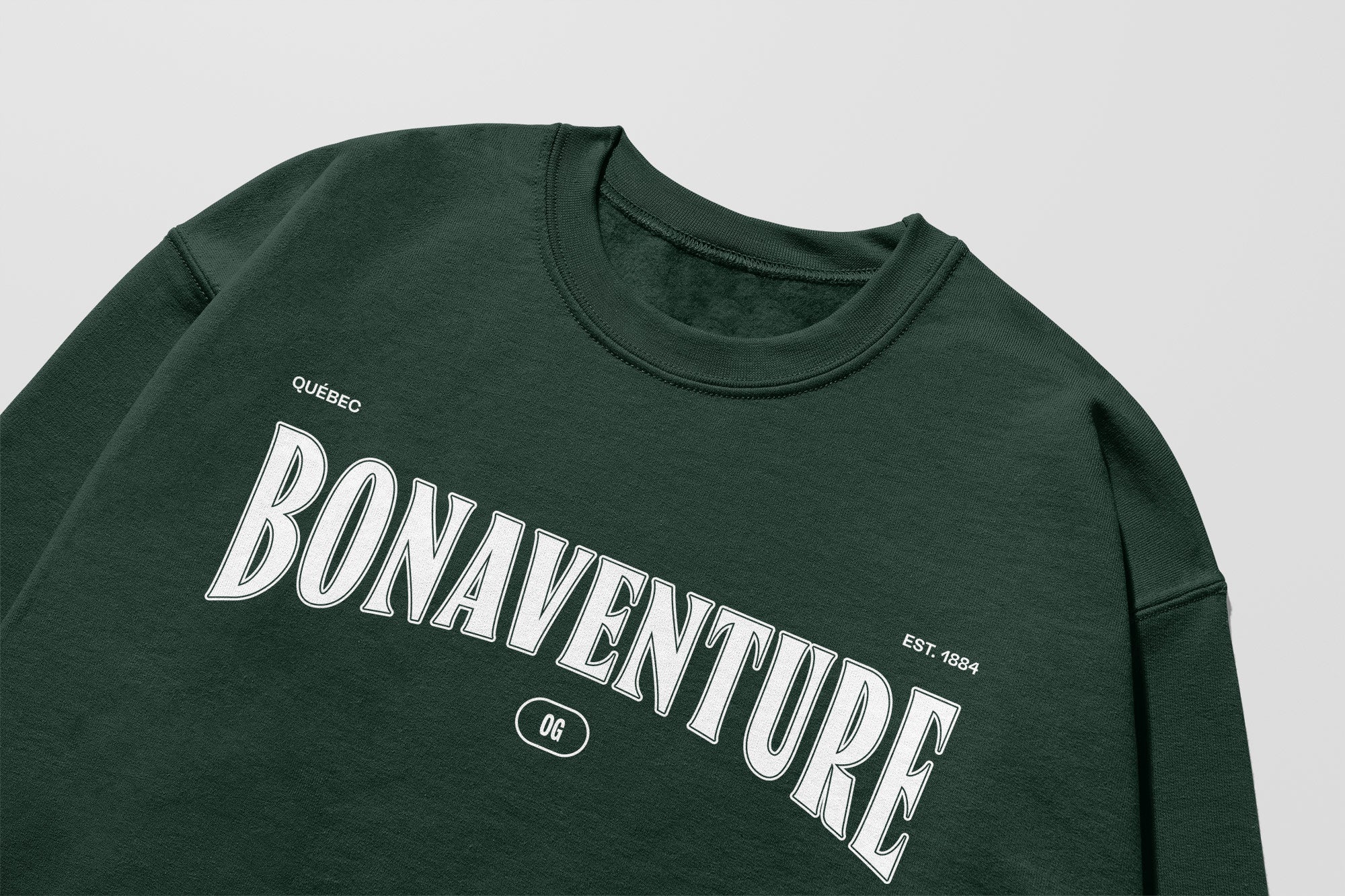 Mon Crew Confort - Adultes - Bonaventure - Impression en Blanc