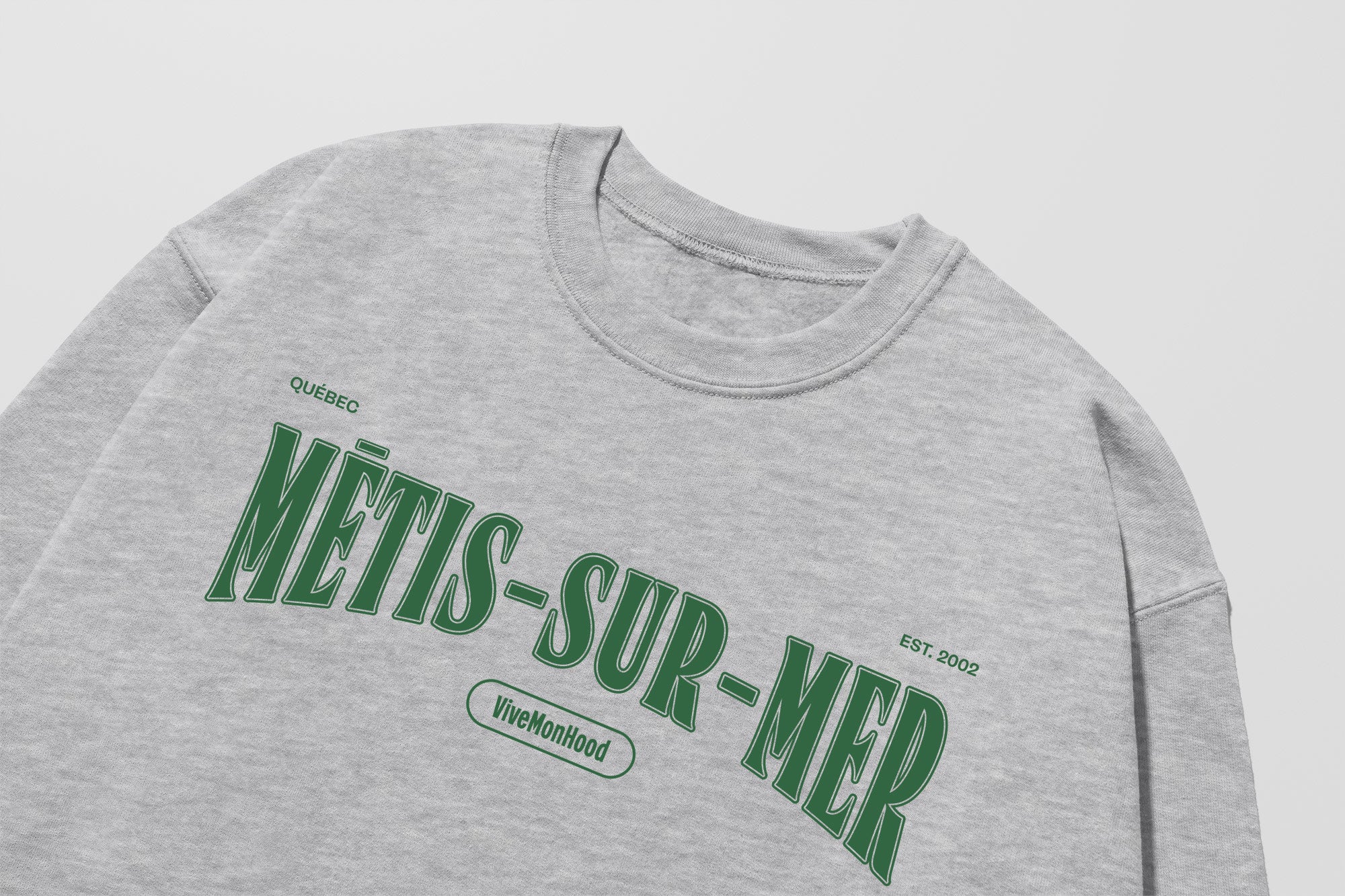 Mon Crew Fit - Adultes - Metis-Sur-Mer - Impression en Vert