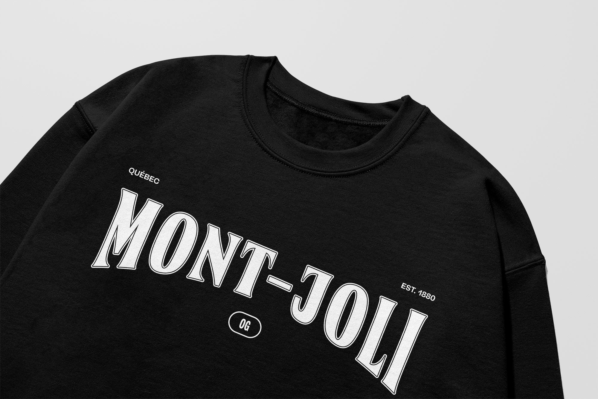 Mon Crew Fit - Adultes - Mont-Joli - Impression en Blanc