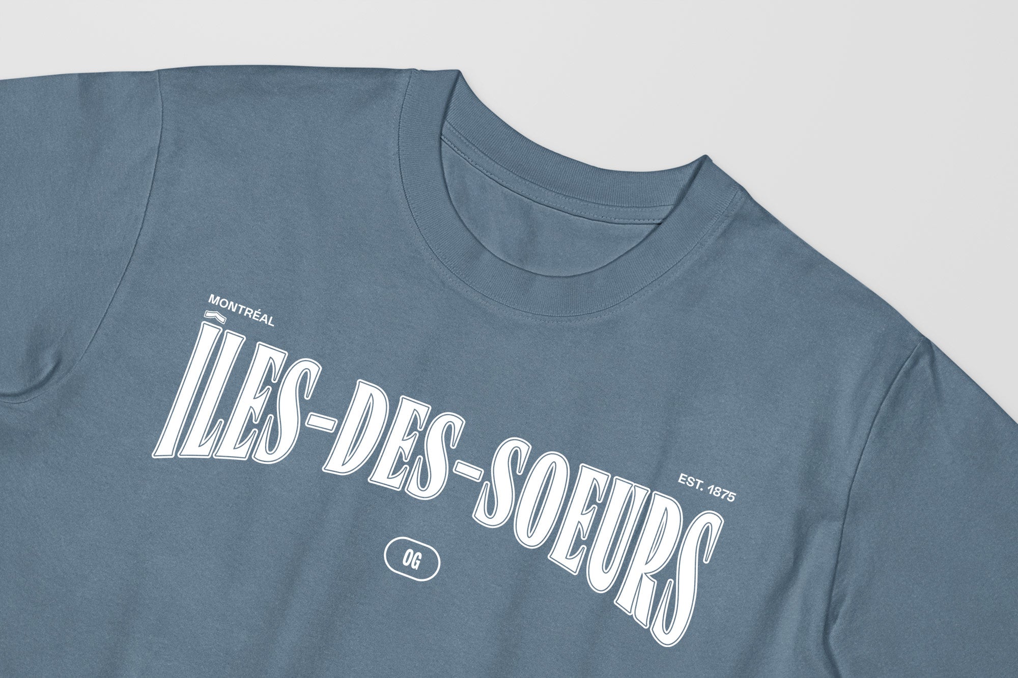 Mon T-Shirt Garçon - Adultes - Îles-des-soeurs - Impression en Blanc