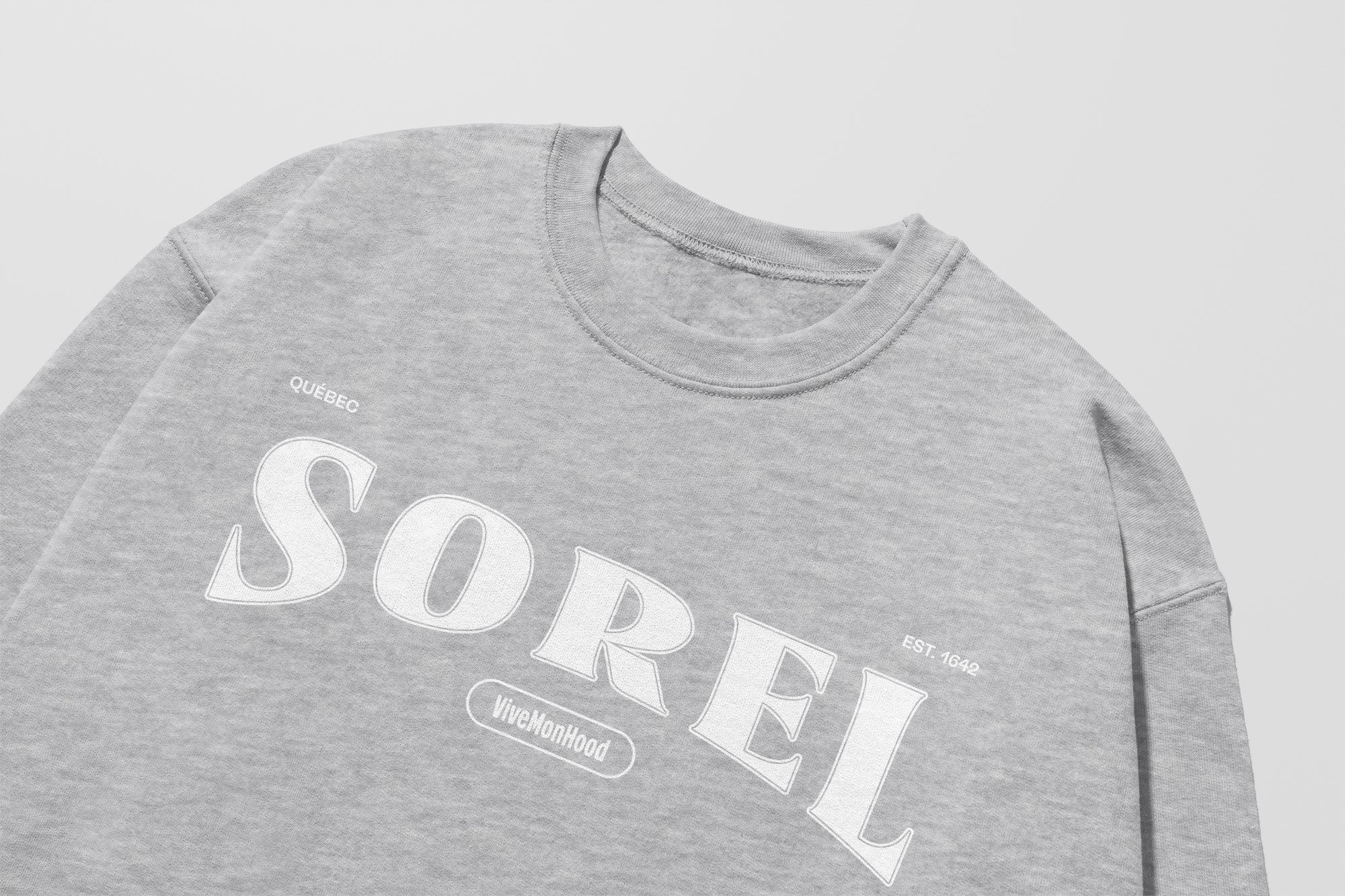 Mon Crew Fit - Adultes - Sorel - Impression en Blanc