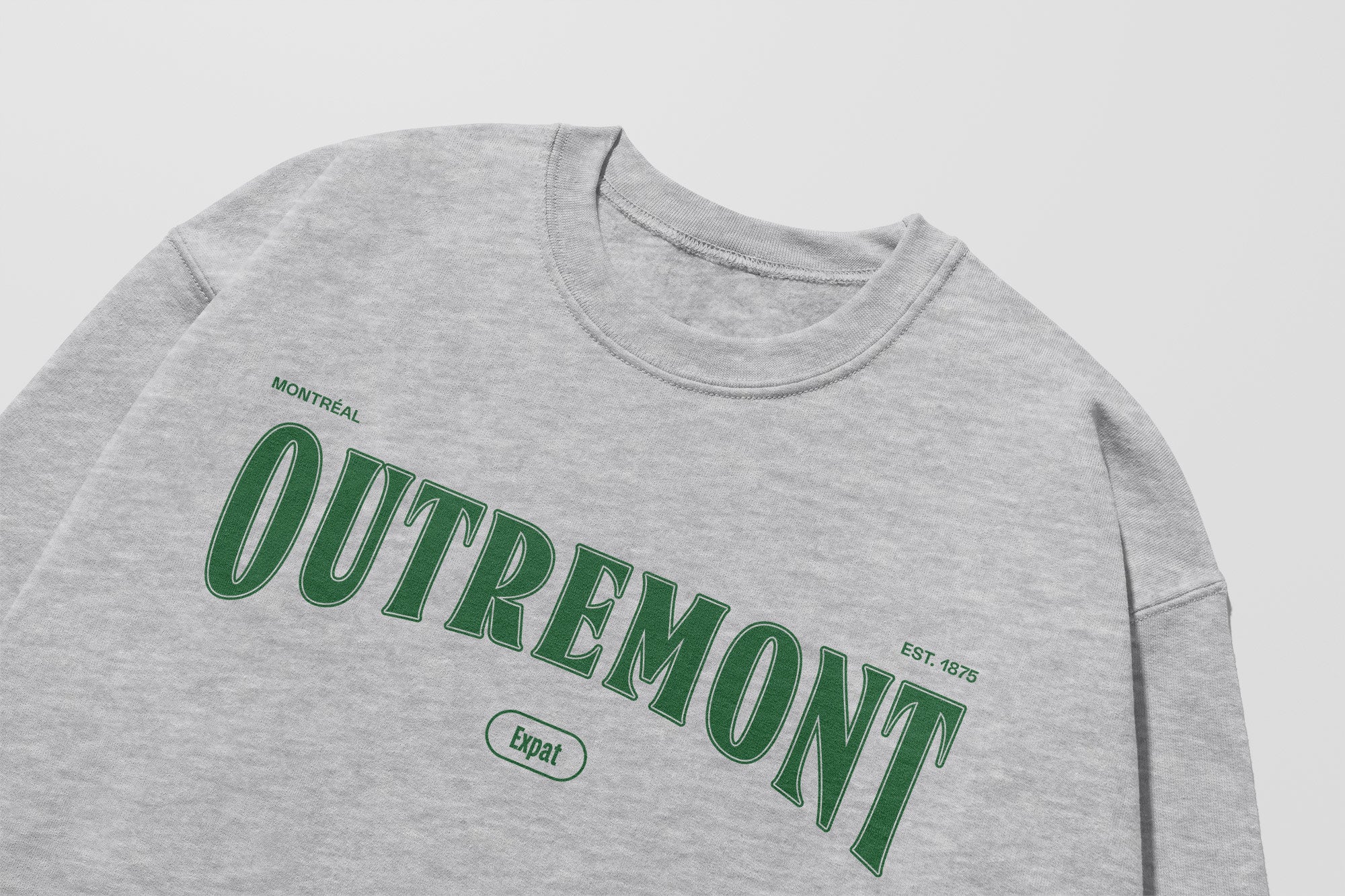 Mon Crew Fit - Adultes - Outremont - Impression en Vert