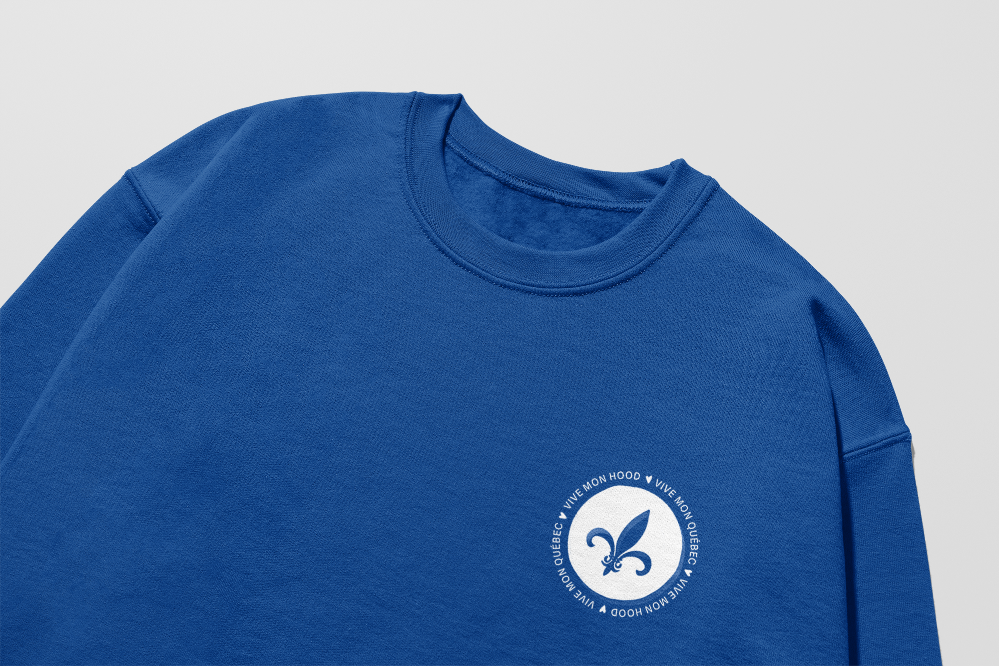 Mon Crew Fit - Fête Nationale - Enfant - Blanc - Royal