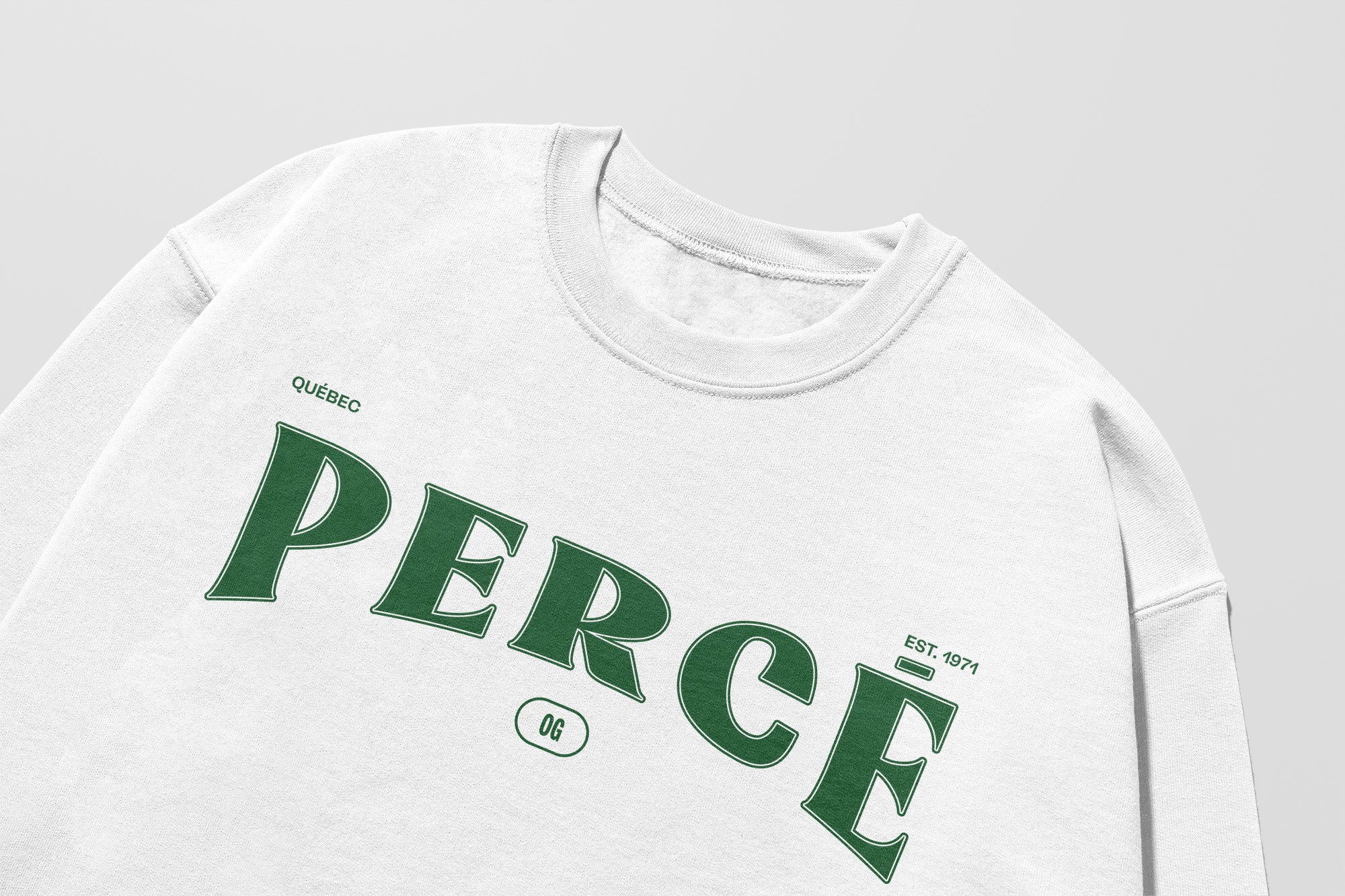 Mon Crew Fit - Adultes - Perce - Impression en Vert