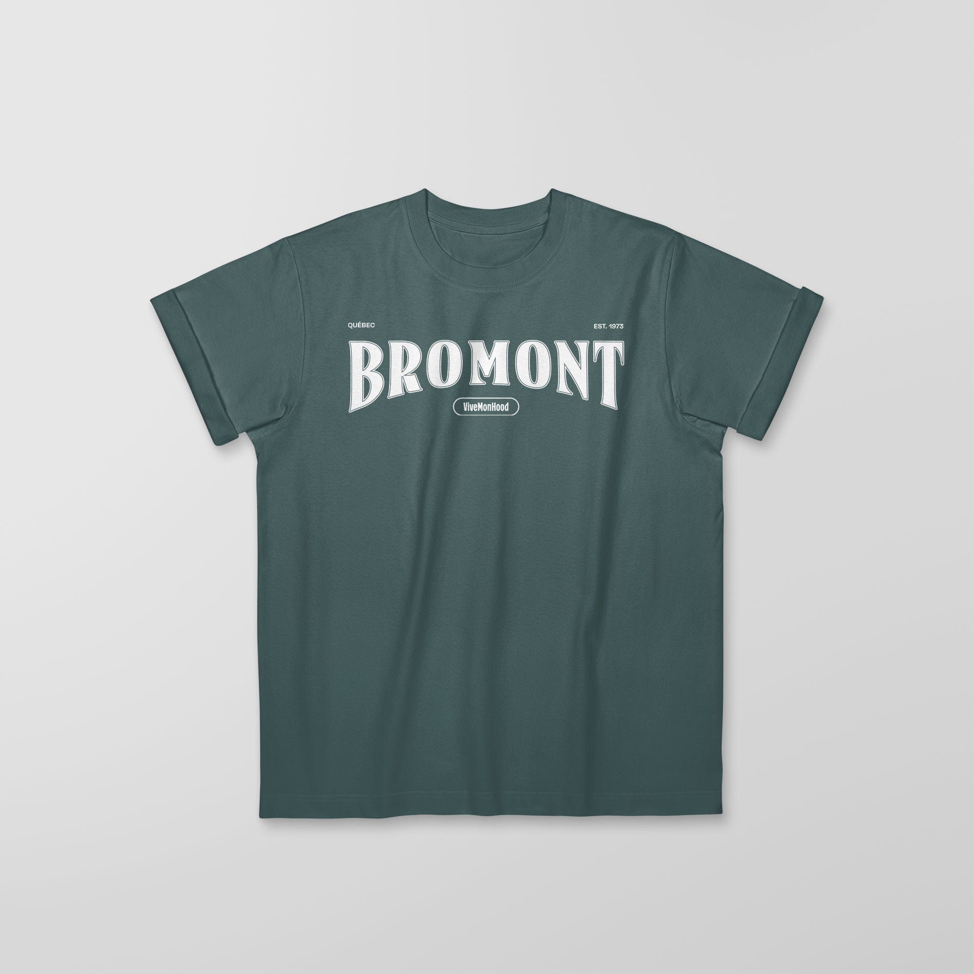 Mon T-Shirt Garçon - Adultes - Bromont - Impression en Blanc