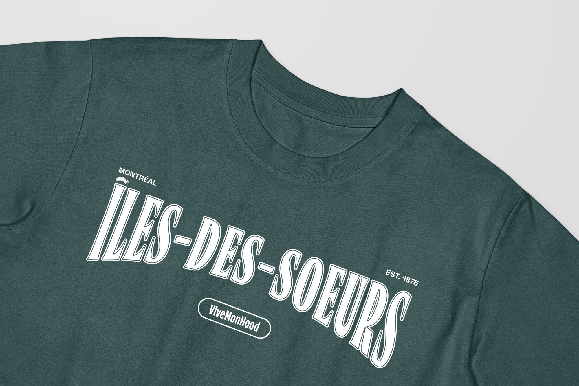 Mon T-Shirt Garçon - Adultes - Îles-des-soeurs - Impression en Blanc
