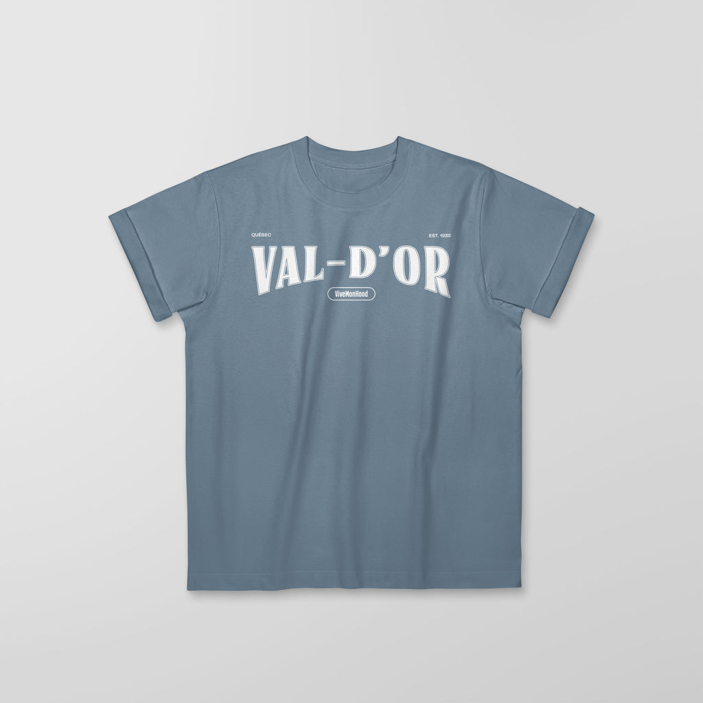 Mon T-Shirt Garçon - Adultes - Val-D'or - Impression en Blanc