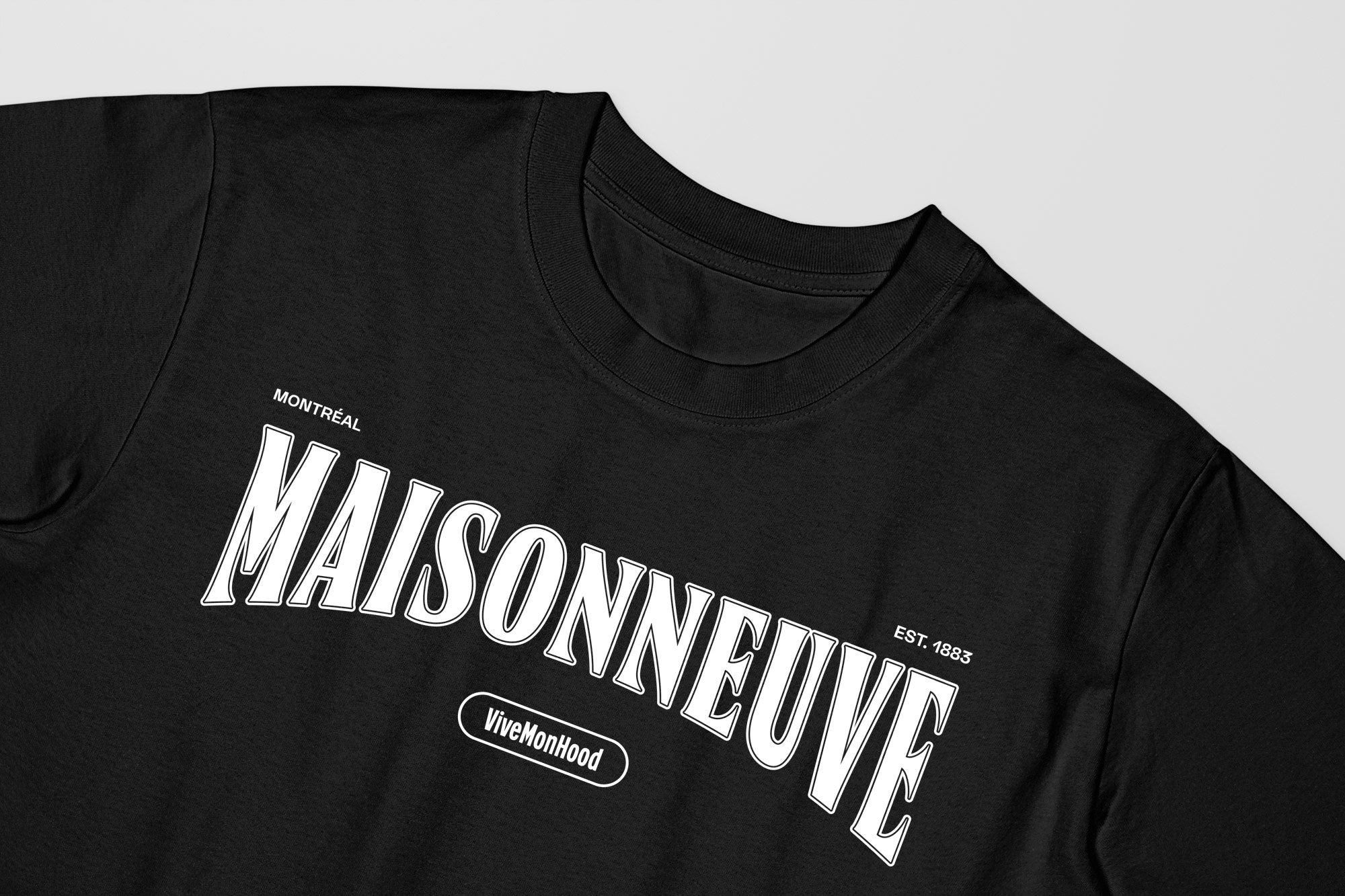 Mon T-Shirt Garçon - Adultes - Maisonneuve - Impression en Blanc