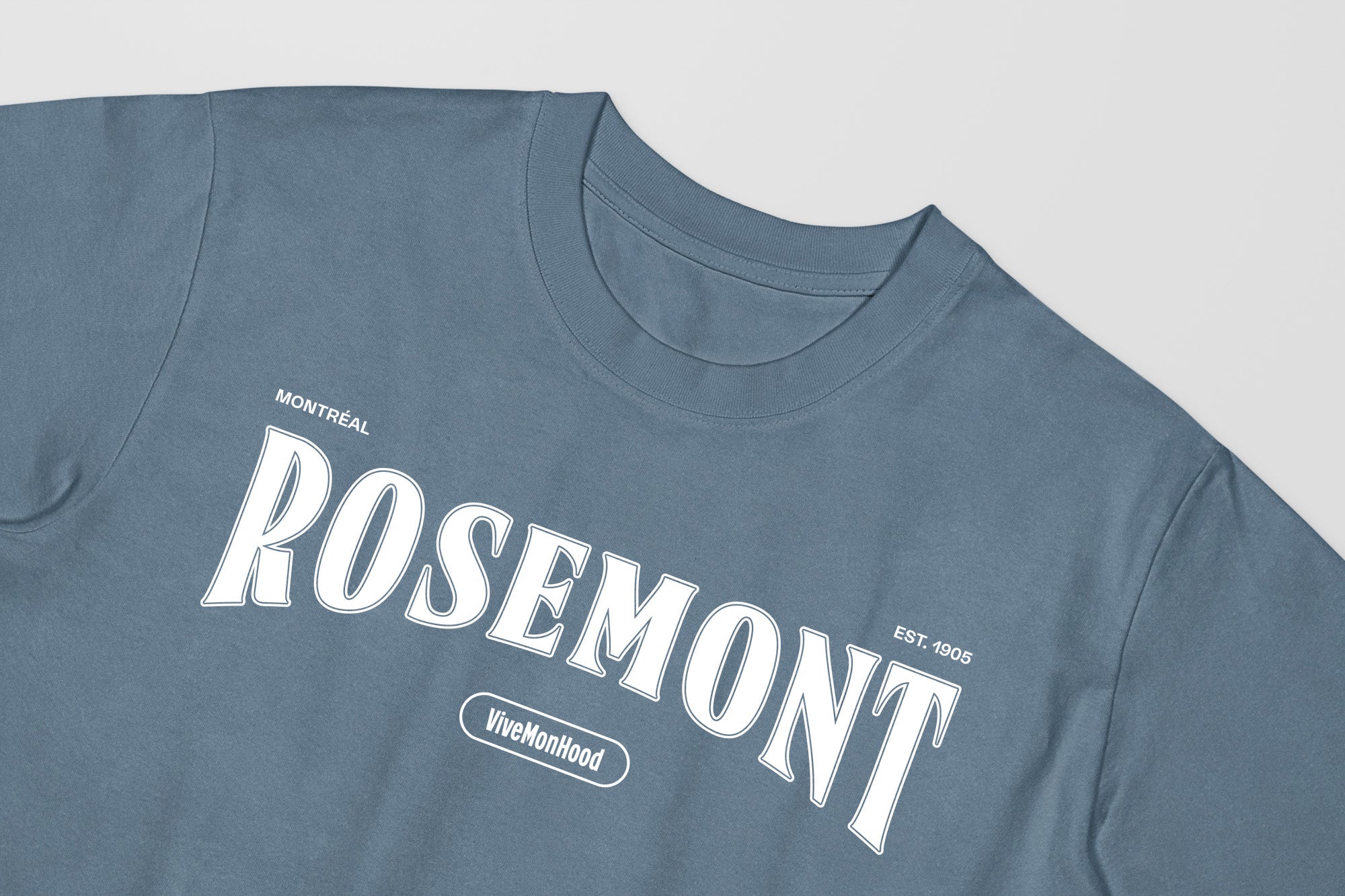 Mon T-Shirt Garçon - Adultes - Rosemont - Impression en Blanc
