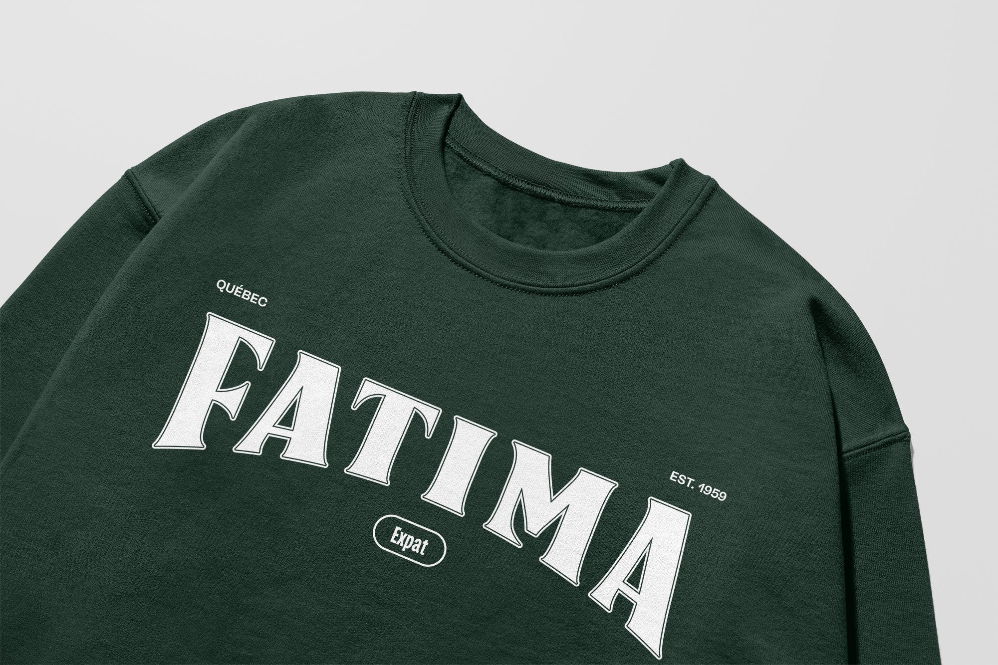 Mon Crew Confort - Adultes - Fatima - Impression en Blanc