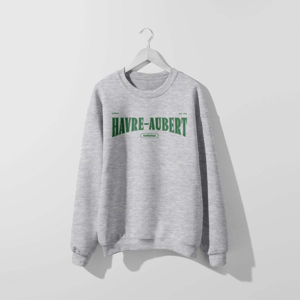 Mon Crew Fit - Adultes - Havre-Aubert - Impression en Vert