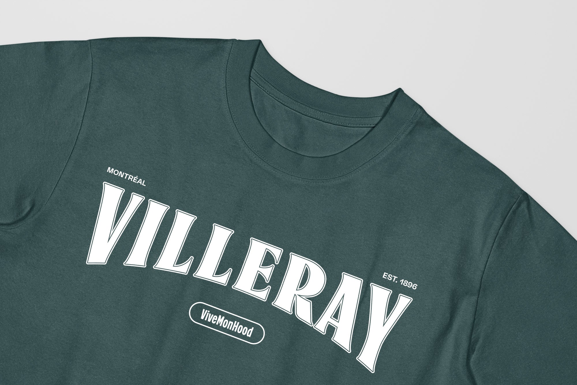 Mon T-Shirt Garçon - Adultes - Villeray - Impression en Blanc