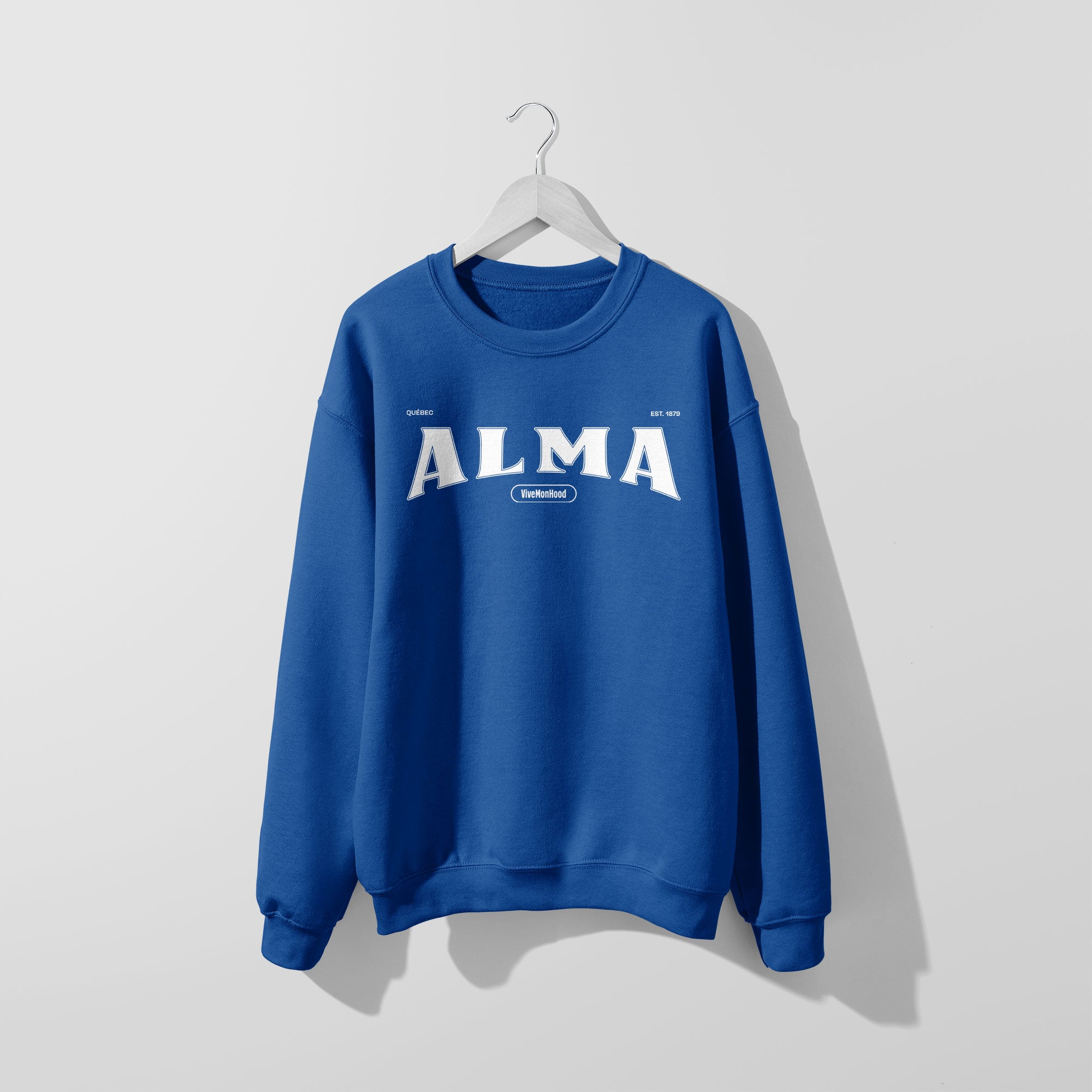 Mon Crew Confort - Adultes - Alma - Impression en Blanc
