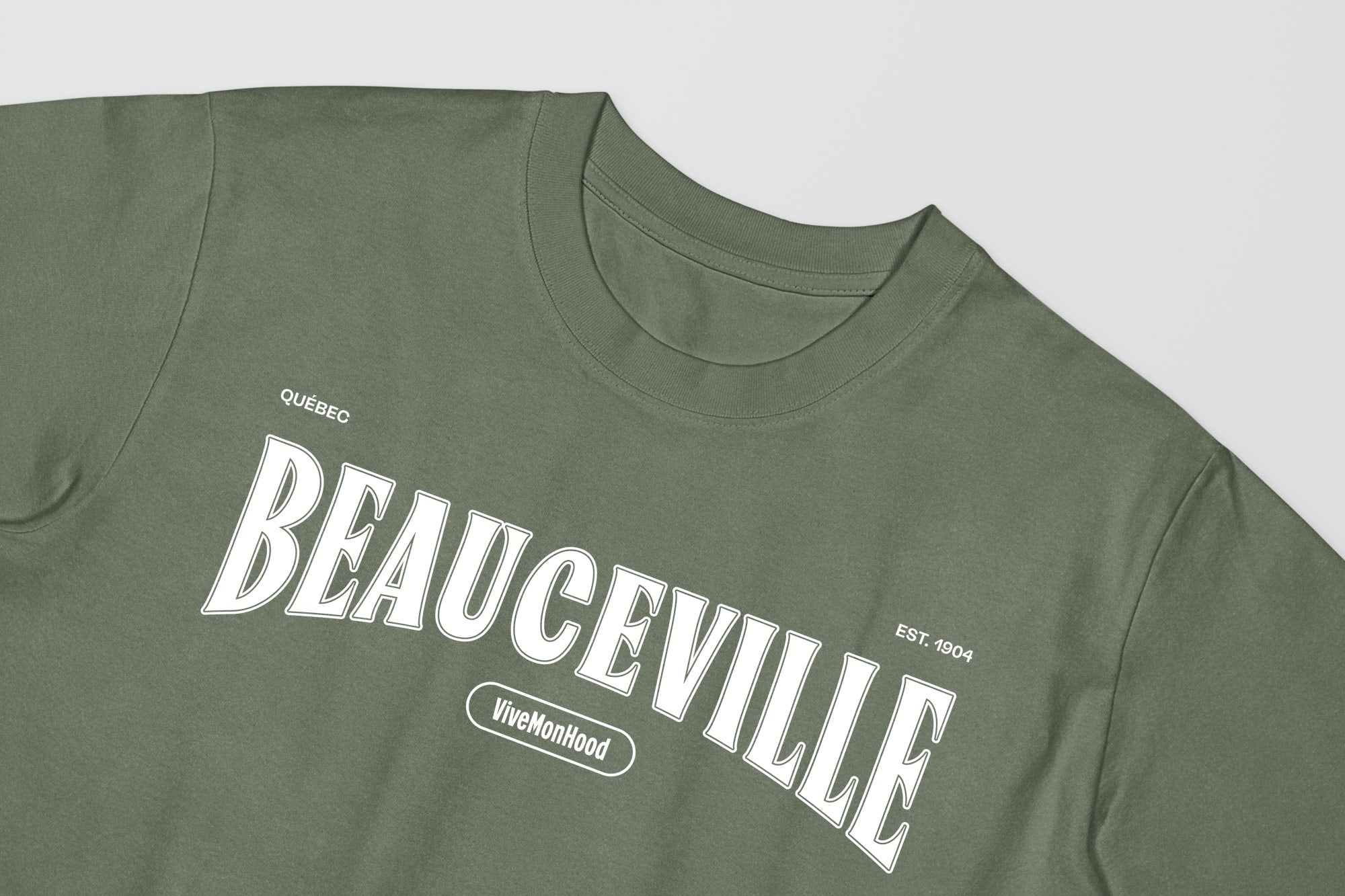 Mon T-Shirt Garçon - Adultes - Beauceville - Impression en Blanc