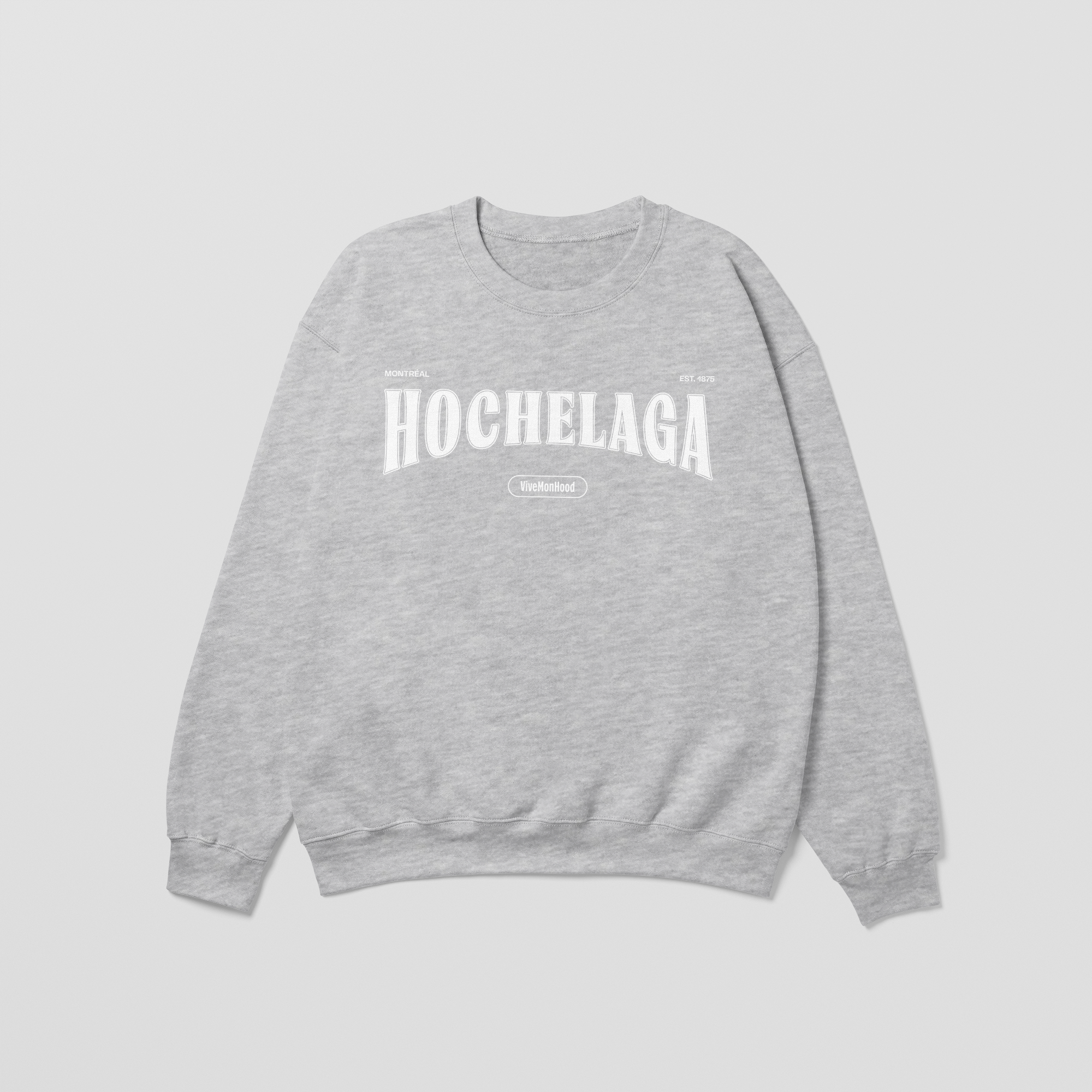 Mon Crew Fit - Hochelaga - Enfant - Blanc - Sport Gray
