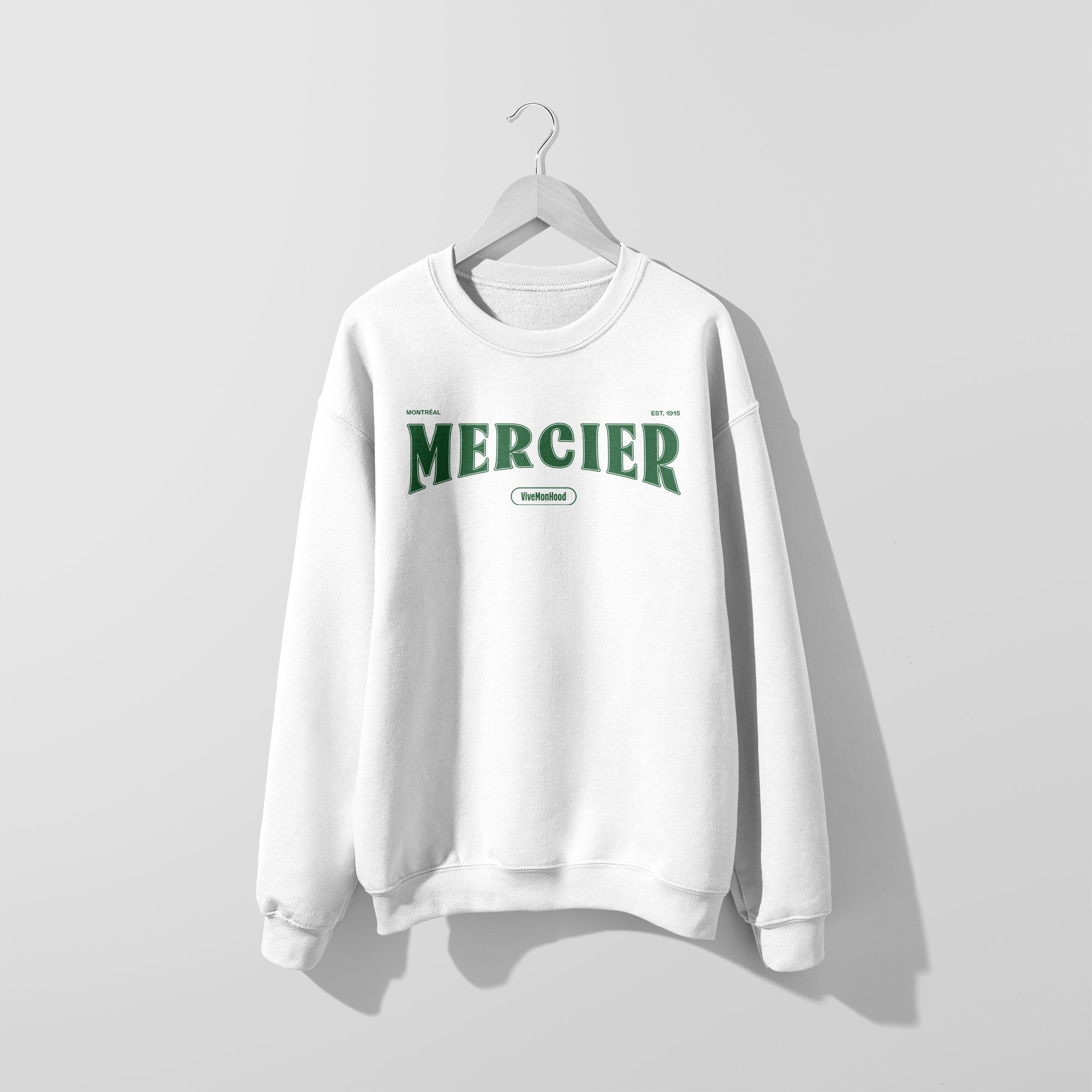 Mon Crew Fit - Adultes - Mercier - Impression en Vert