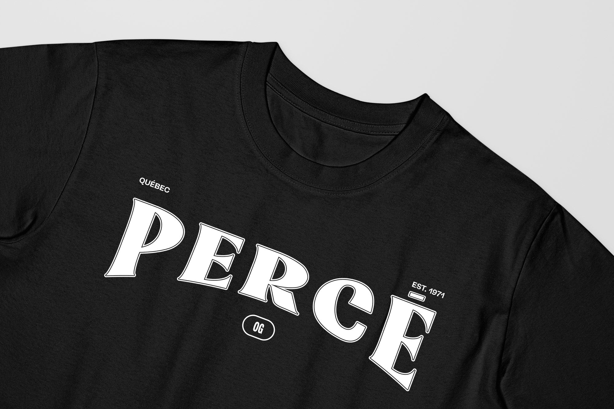 Mon T-Shirt Garçon - Adultes - Perce - Impression en Blanc