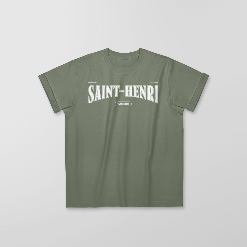 Mon T-Shirt Garçon - Adultes - Saint-Henri - Impression en Blanc