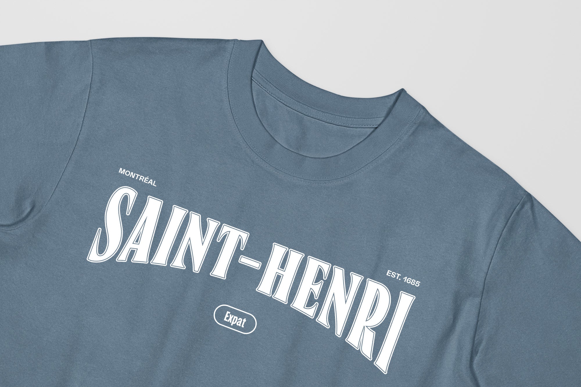 Mon T-Shirt Garçon - Adultes - Saint-Henri - Impression en Blanc