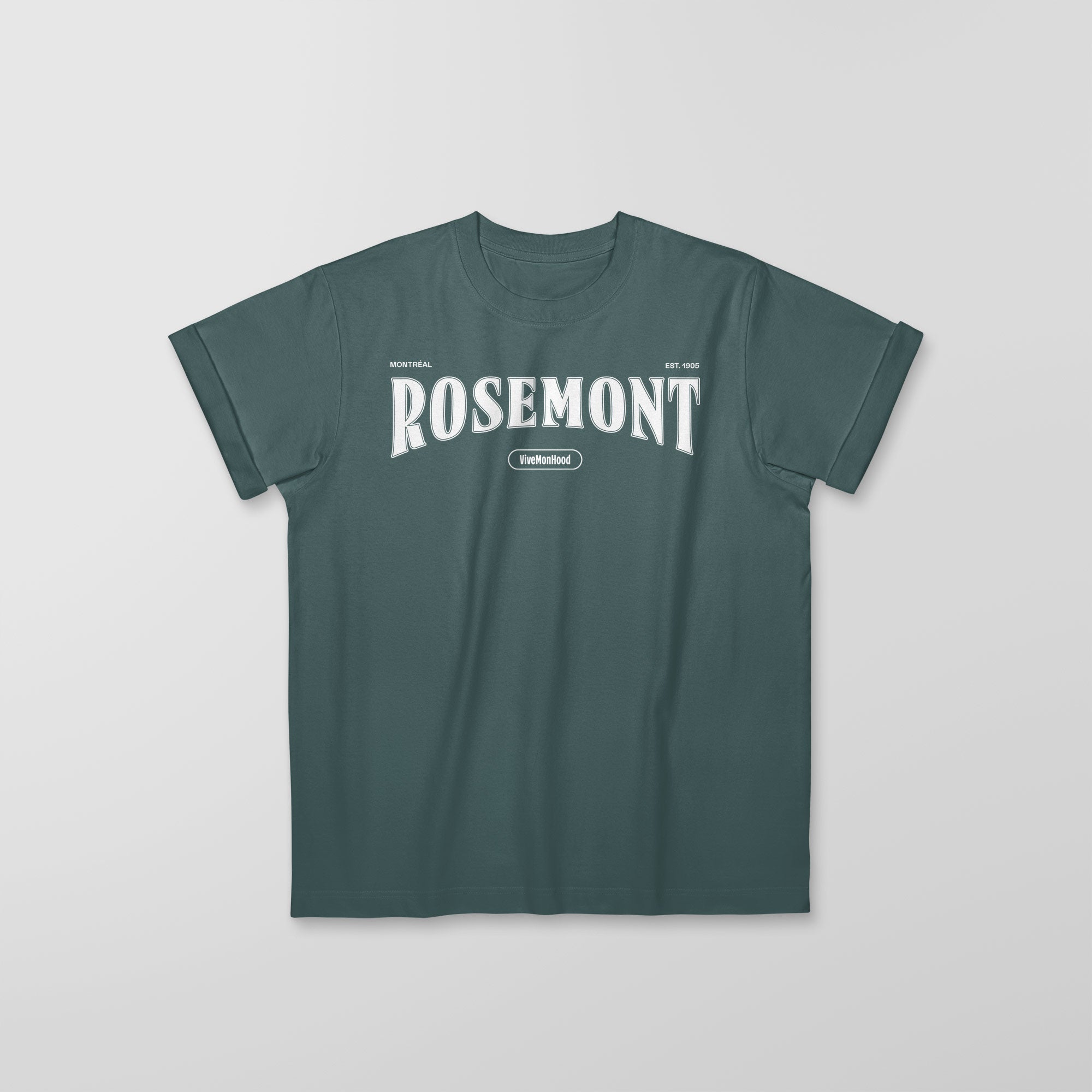 Mon T-Shirt Garçon - Adultes - Rosemont - Impression en Blanc