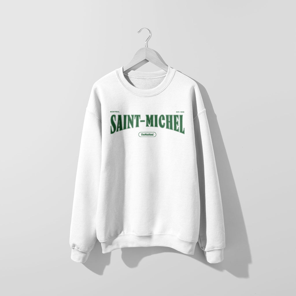 Mon Crew Fit - Adultes - Saint-Michel - Impression en Vert