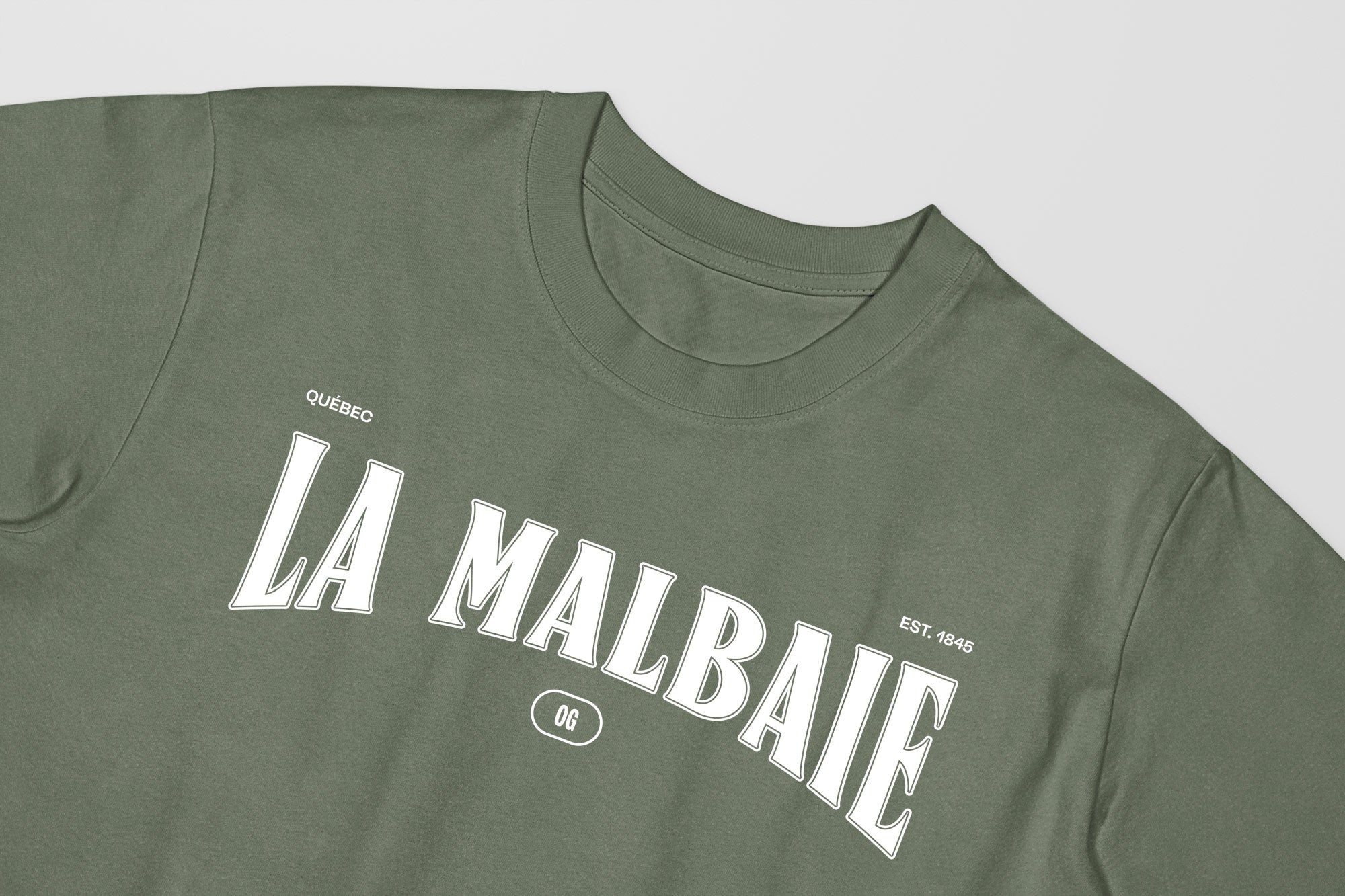 Mon T-Shirt Garçon - Adultes - La Malbaie - Impression en Blanc