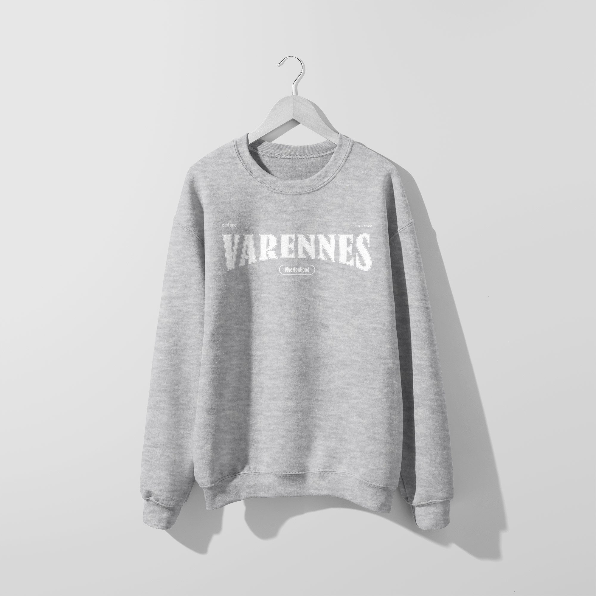 Mon Crew Fit - Adultes - Varennes - Impression en Blanc