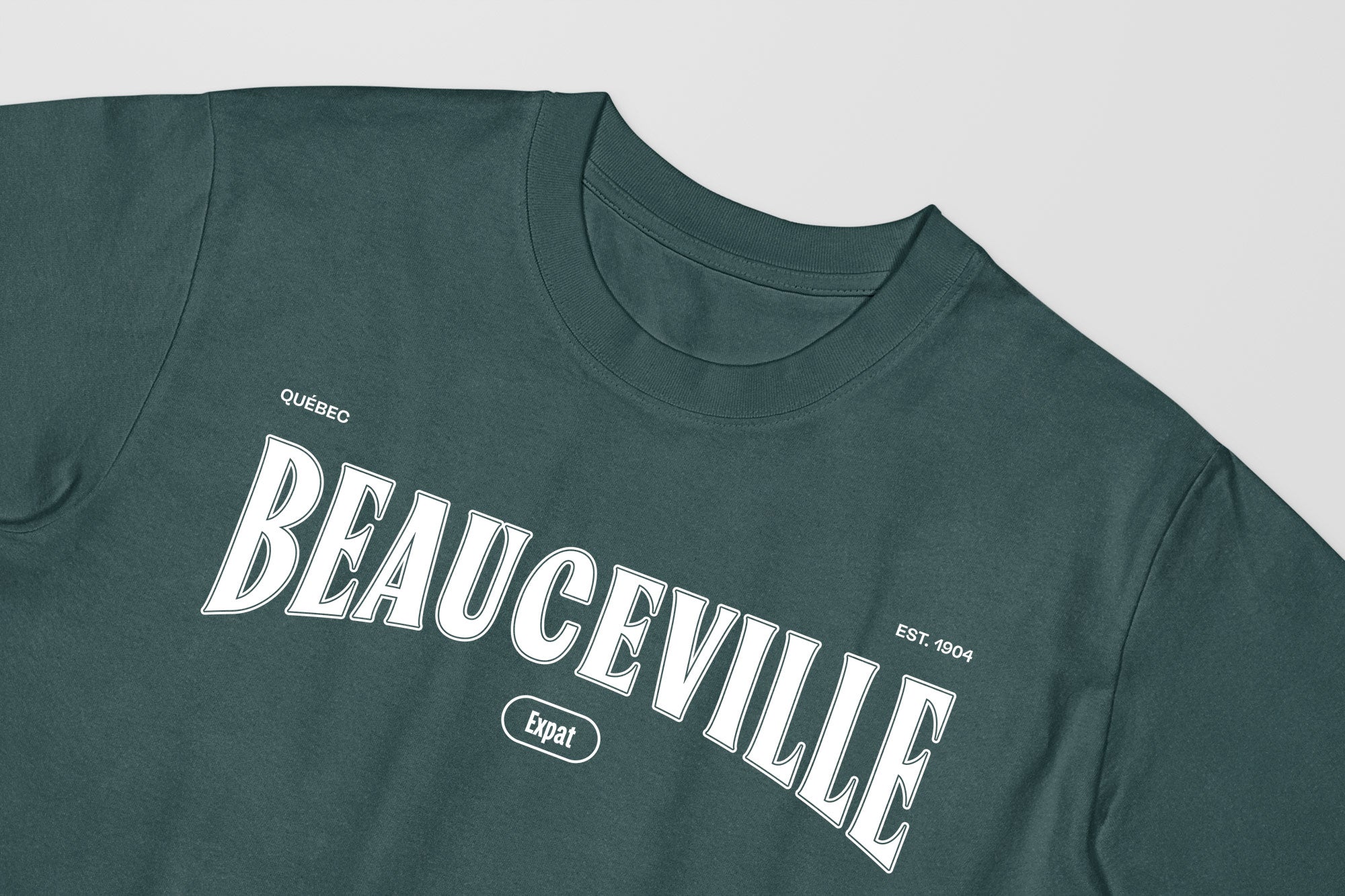 Mon T-Shirt Garçon - Adultes - Beauceville - Impression en Blanc