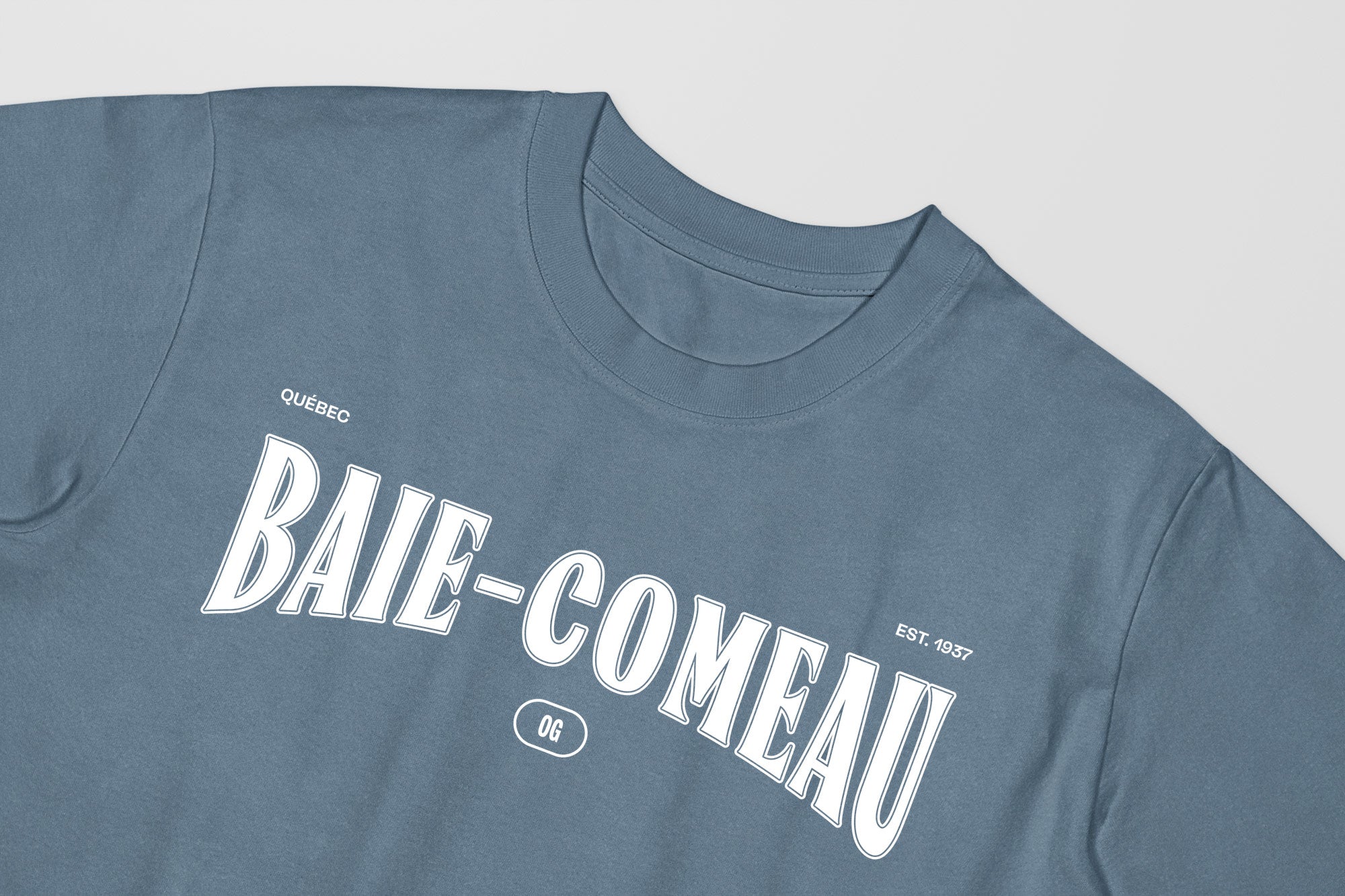 Mon T-Shirt Garçon - Adultes - Baie-Comeau - Impression en Blanc