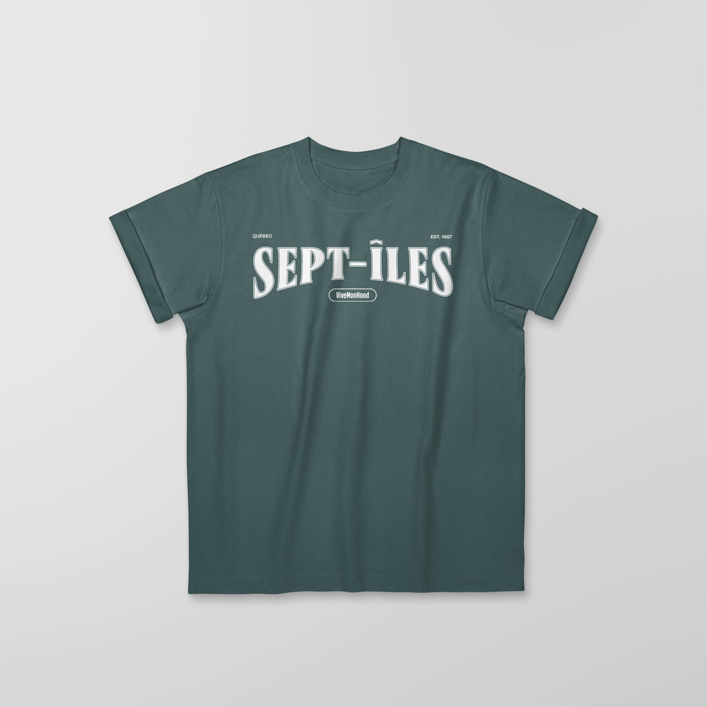 Mon T-Shirt Garçon - Adultes - Sept-Iles - Impression en Blanc