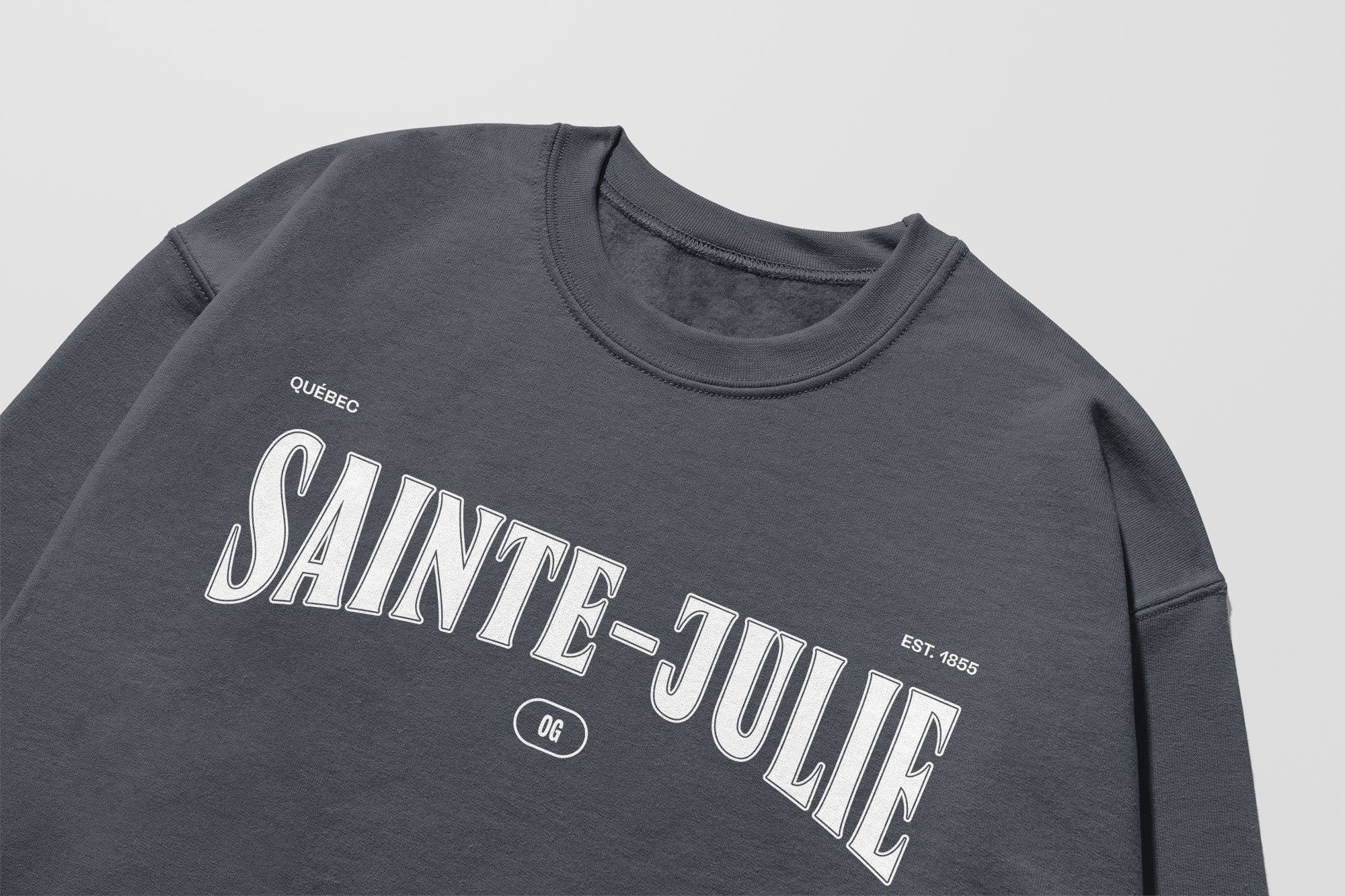Mon Crew Fit - Enfants - Sainte-Julie - Impression en Blanc