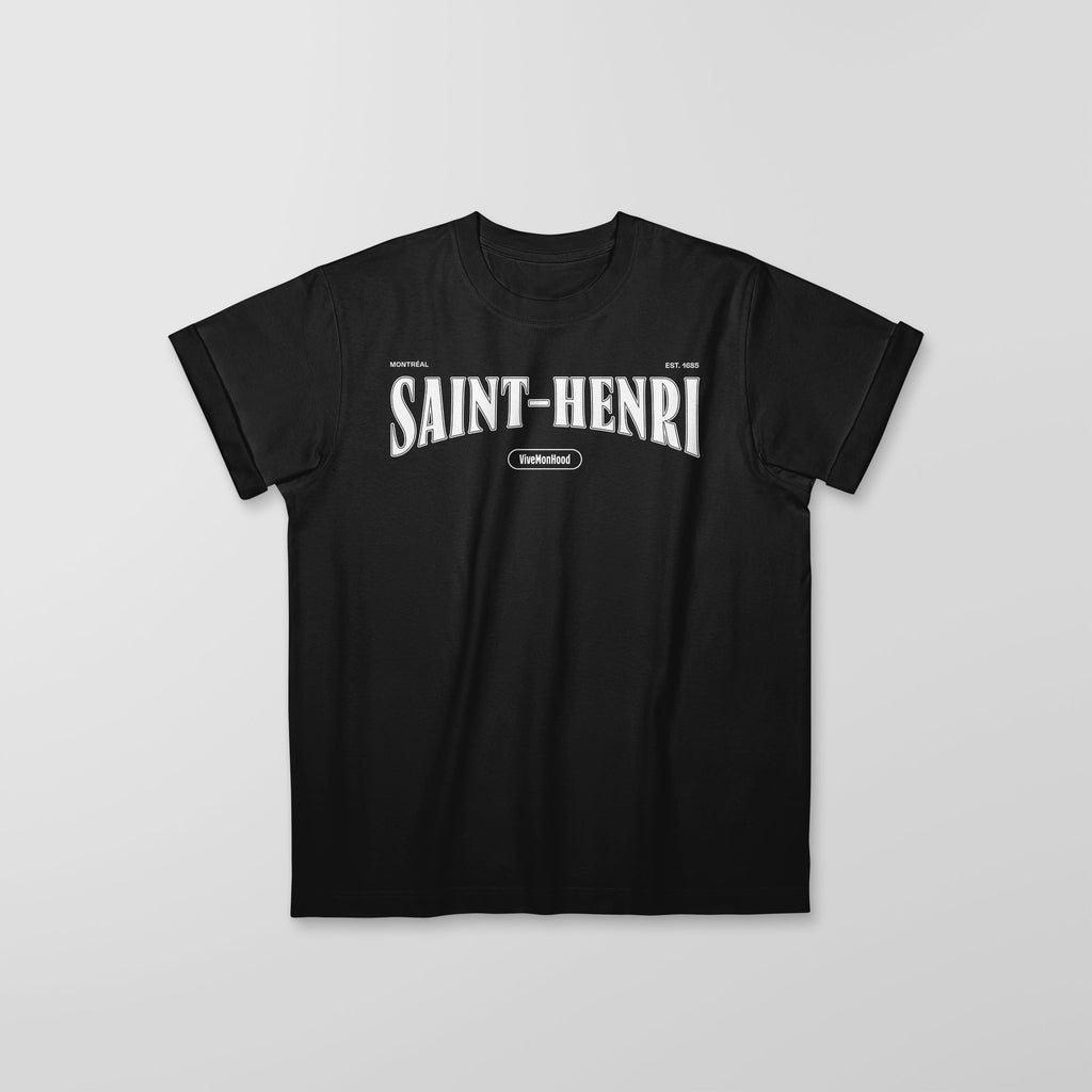 Mon T-Shirt Garçon - Adultes - Saint-Henri - Impression en Blanc