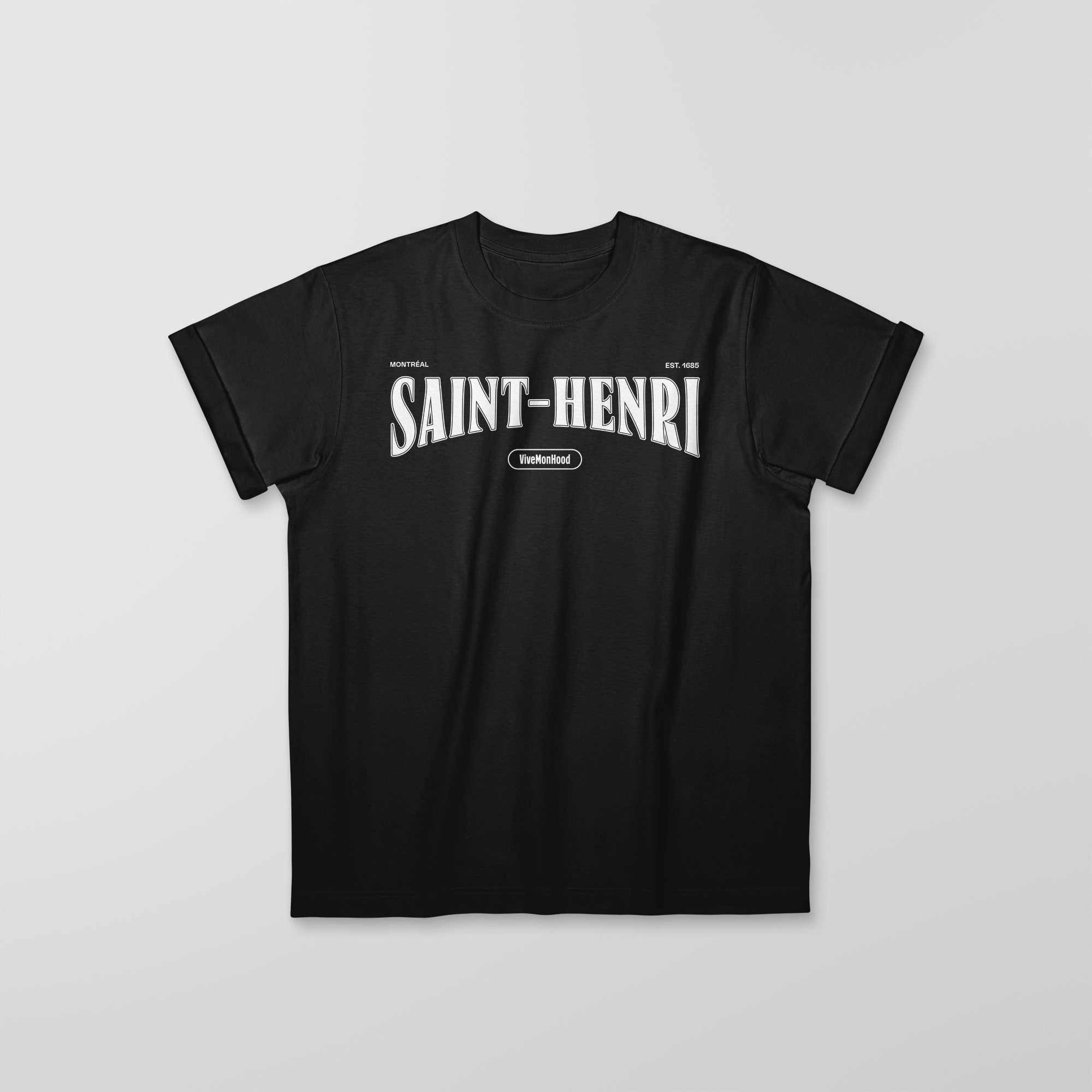 Mon T-Shirt Garçon - Adultes - Saint-Henri - Impression en Blanc