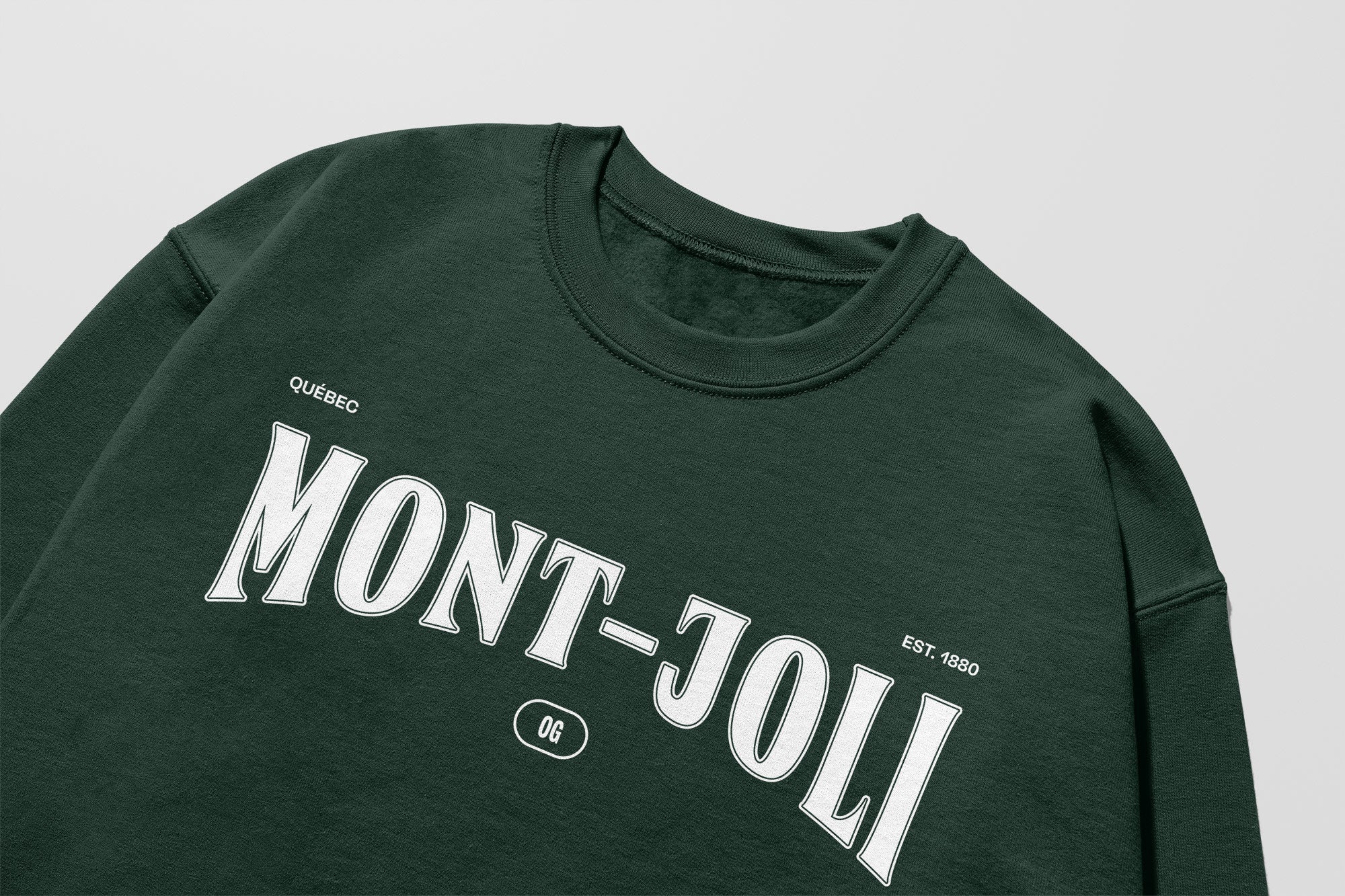 Mon Crew Confort - Adultes - Mont-Joli - Impression en Blanc