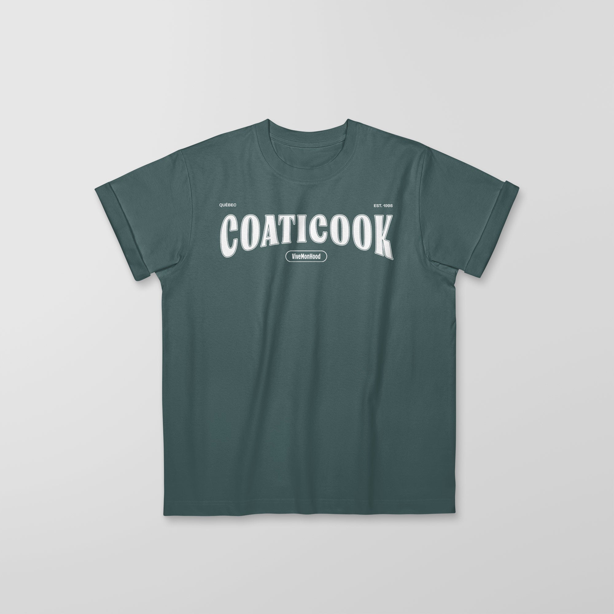 Mon T-Shirt Garçon - Adultes - Coaticook - Impression en Blanc