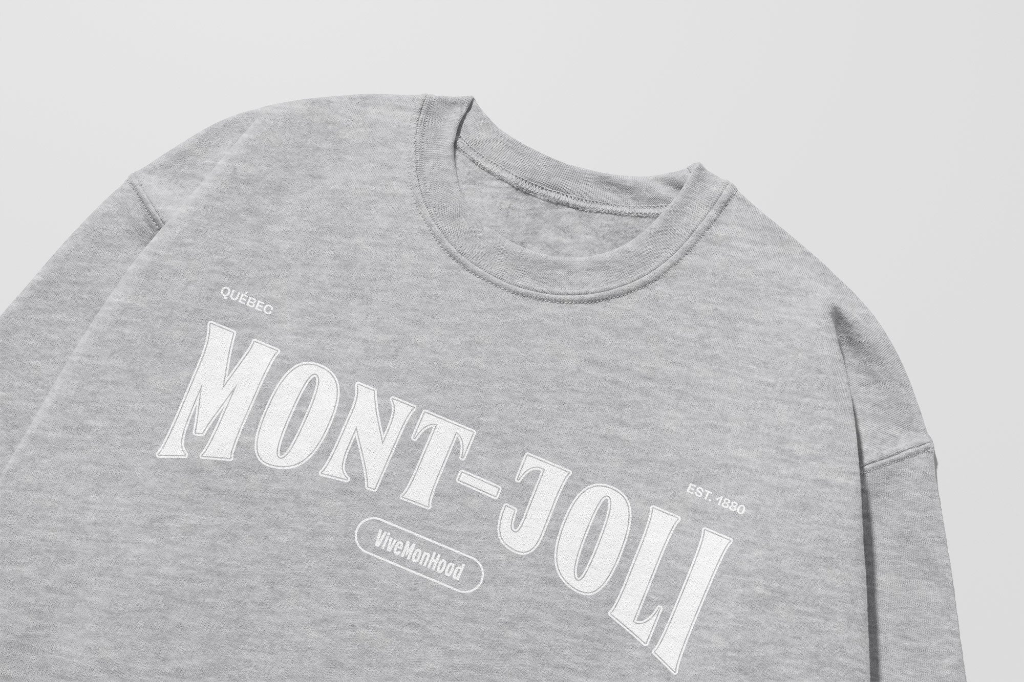 Mon Crew Fit - Enfants - Mont-Joli - Impression en Blanc