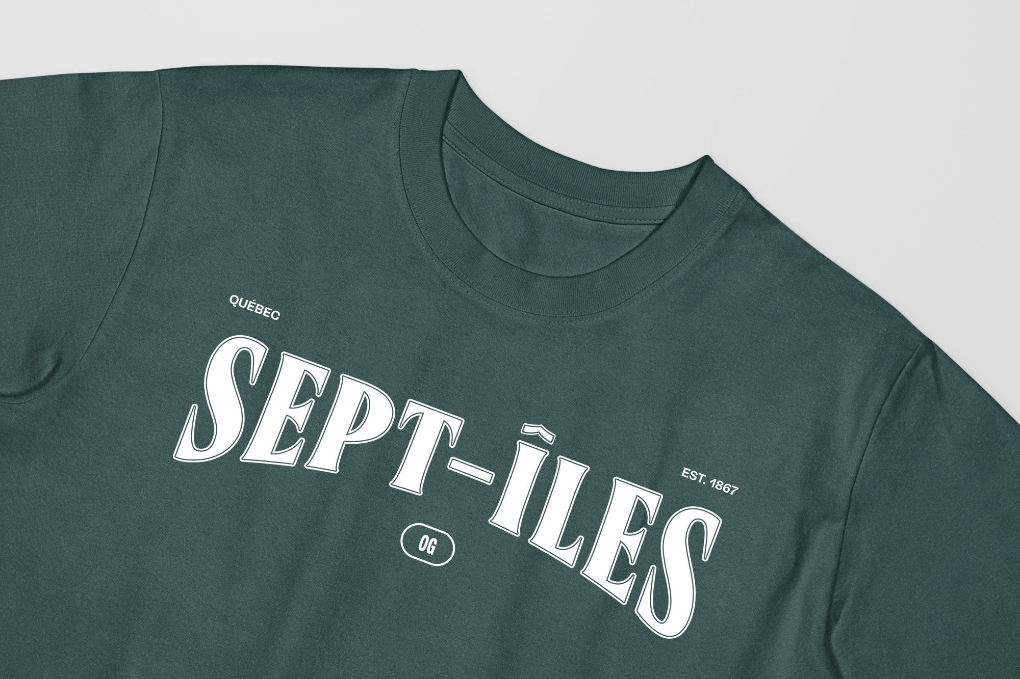 Mon T-Shirt Garçon - Adultes - Sept-Iles - Impression en Blanc
