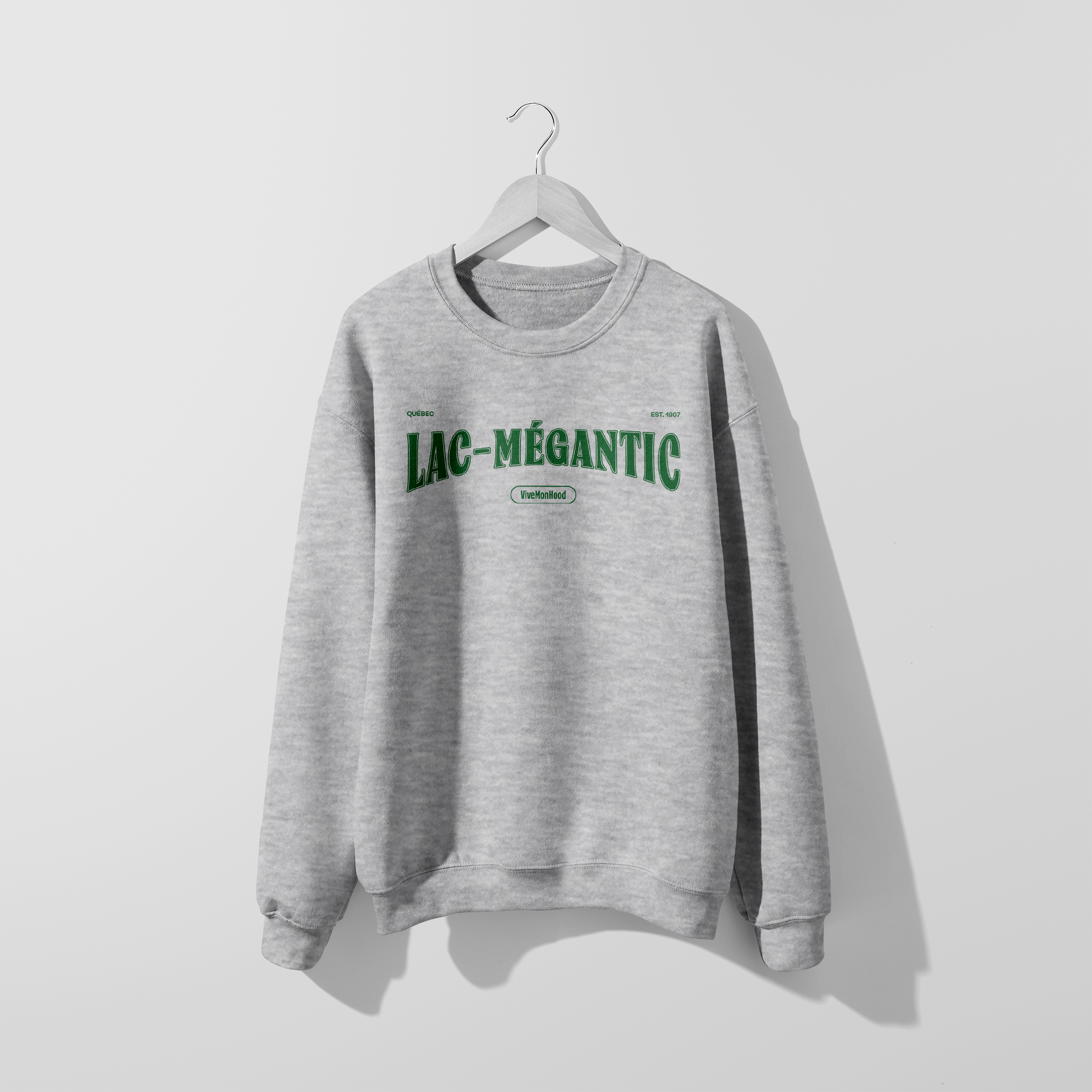 Mon Crew Fit - Lac-Megantic - Adulte - Vert - Sport Gray