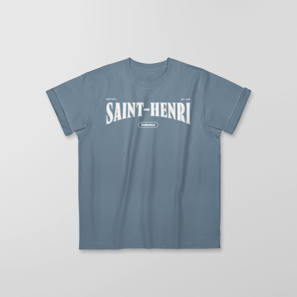 Mon T-Shirt Garçon - Adultes - Saint-Henri - Impression en Blanc