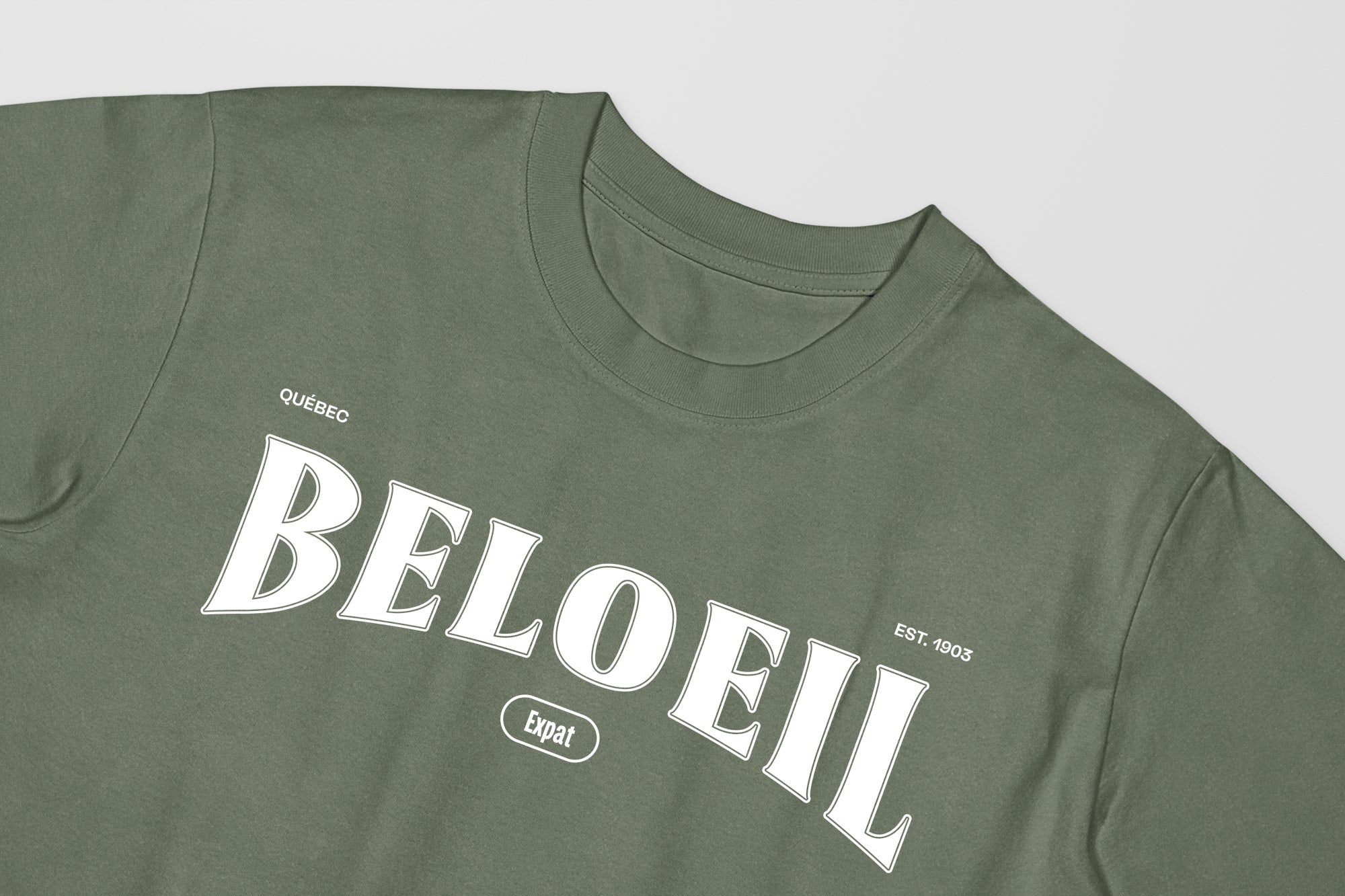 Mon T-Shirt Garçon - Adultes - Beloeil - Impression en Blanc