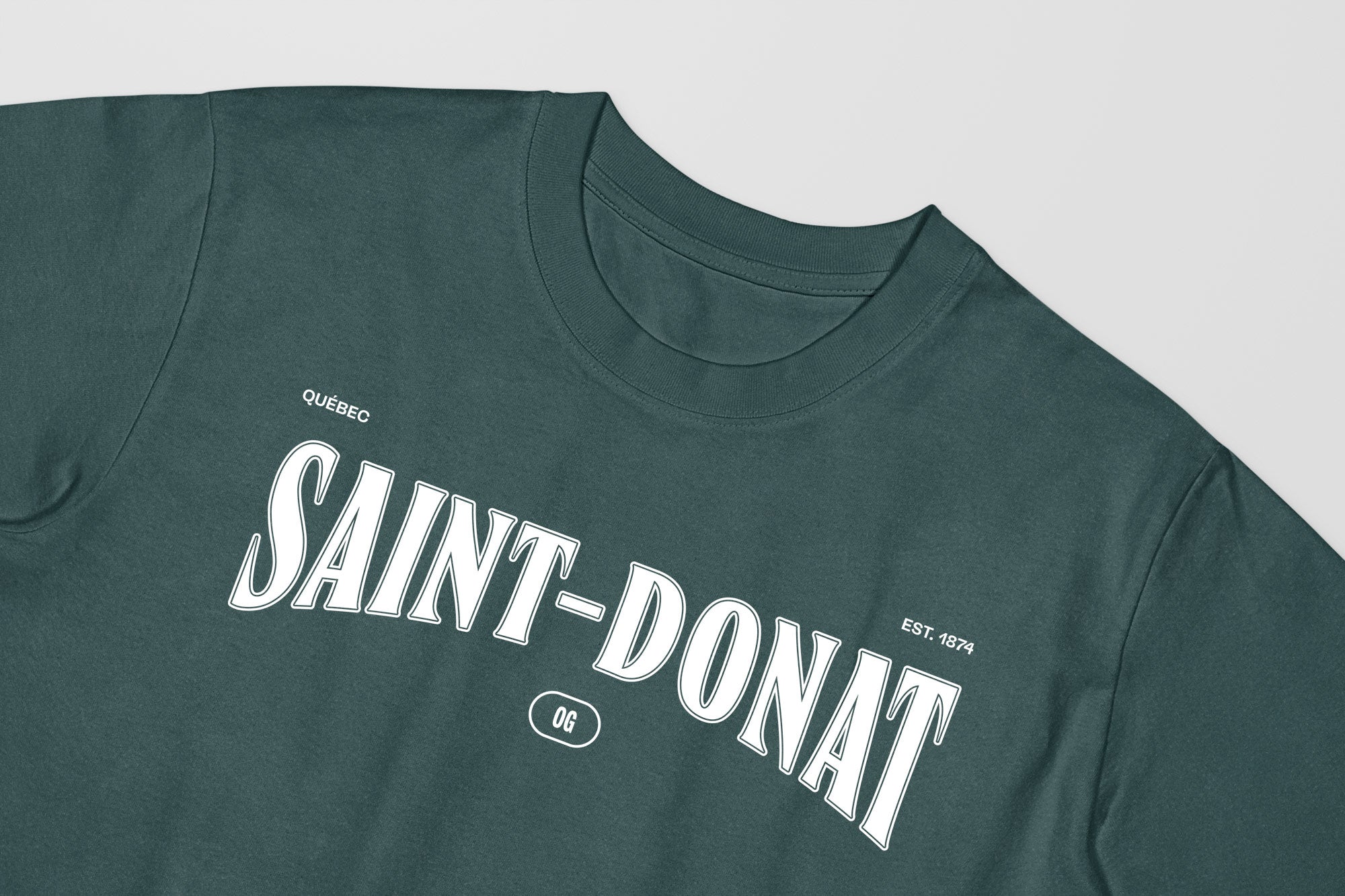 Mon T-Shirt Garçon - Adultes - Saint-Donat - Impression en Blanc