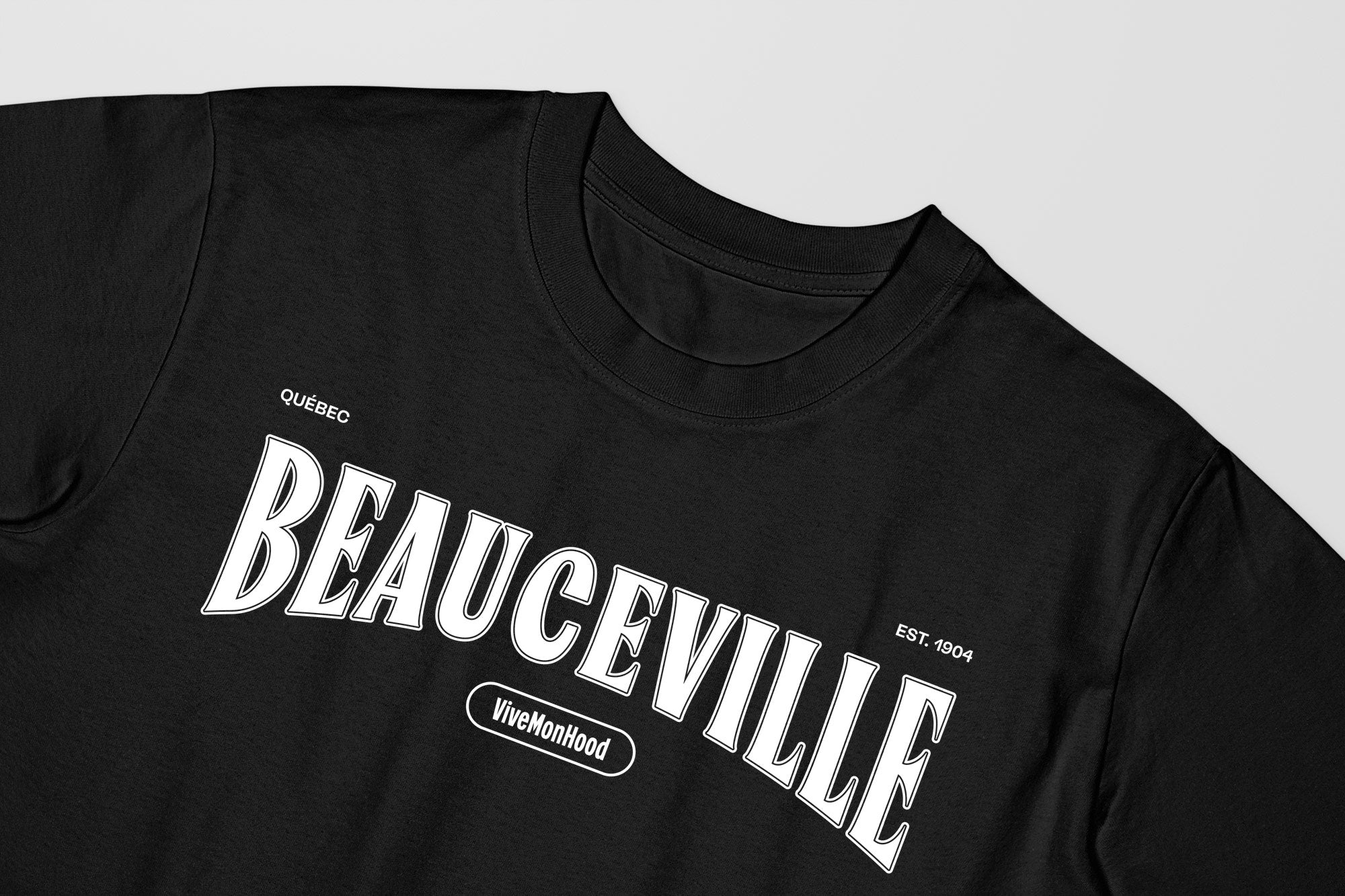 Mon T-Shirt Garçon - Adultes - Beauceville - Impression en Blanc