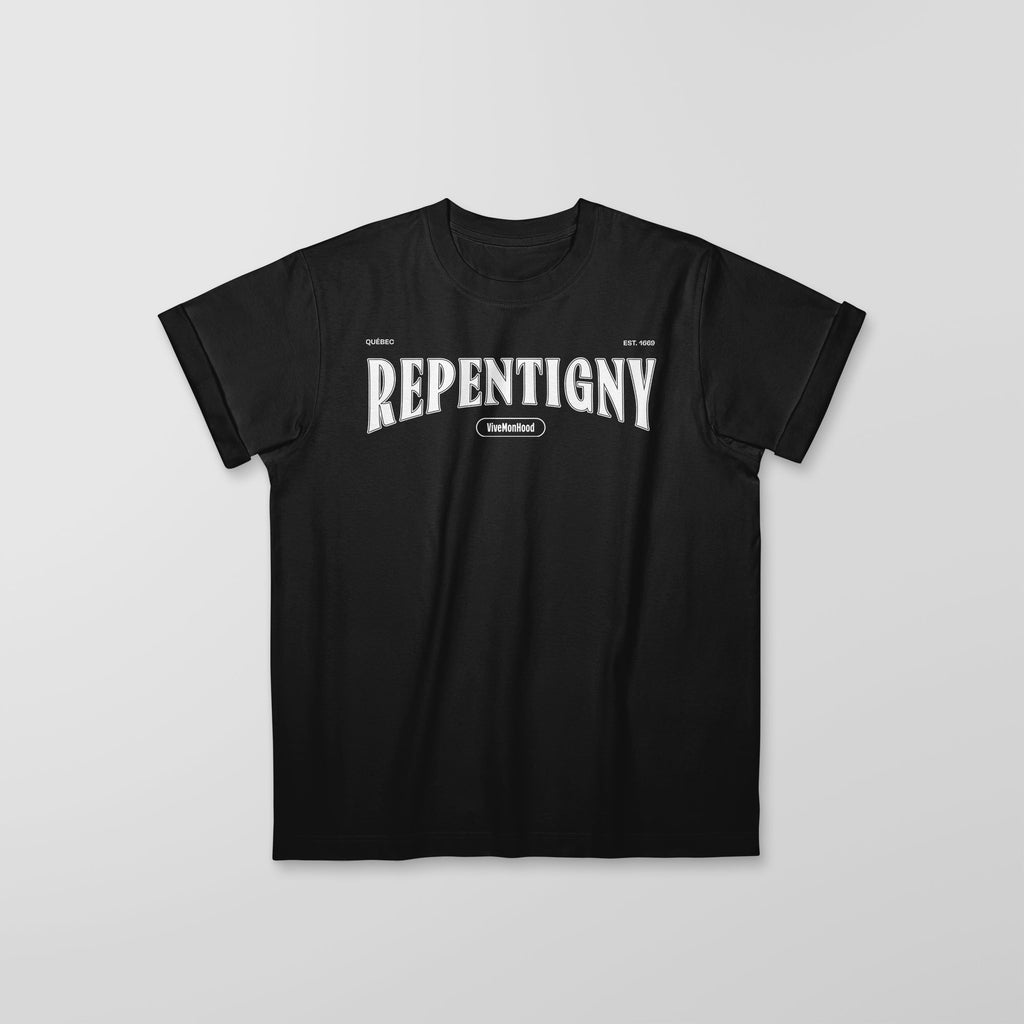 Mon T-Shirt Garçon - Adultes - Repentigny - Impression en Blanc