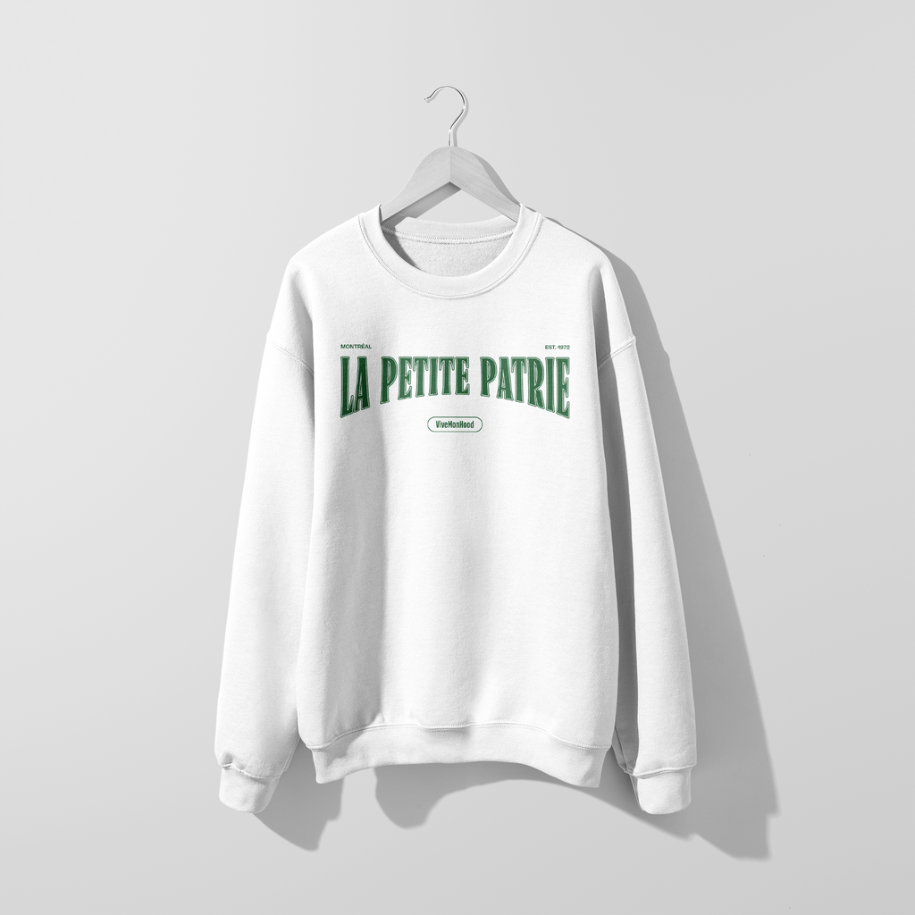Mon Crew Fit - La Petite Patrie - Adulte - Vert - Blanc