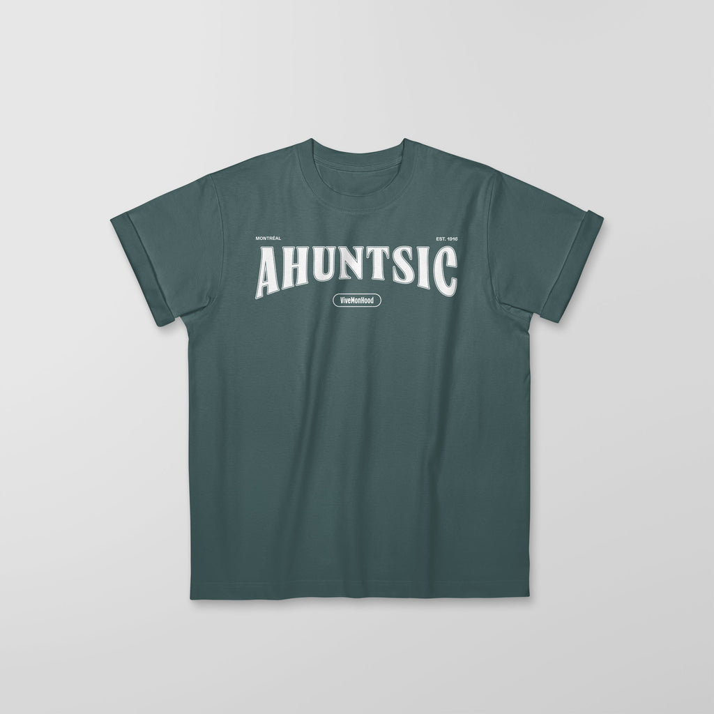 Mon T-Shirt Garçon - Adultes - Ahuntsic - Impression en Blanc