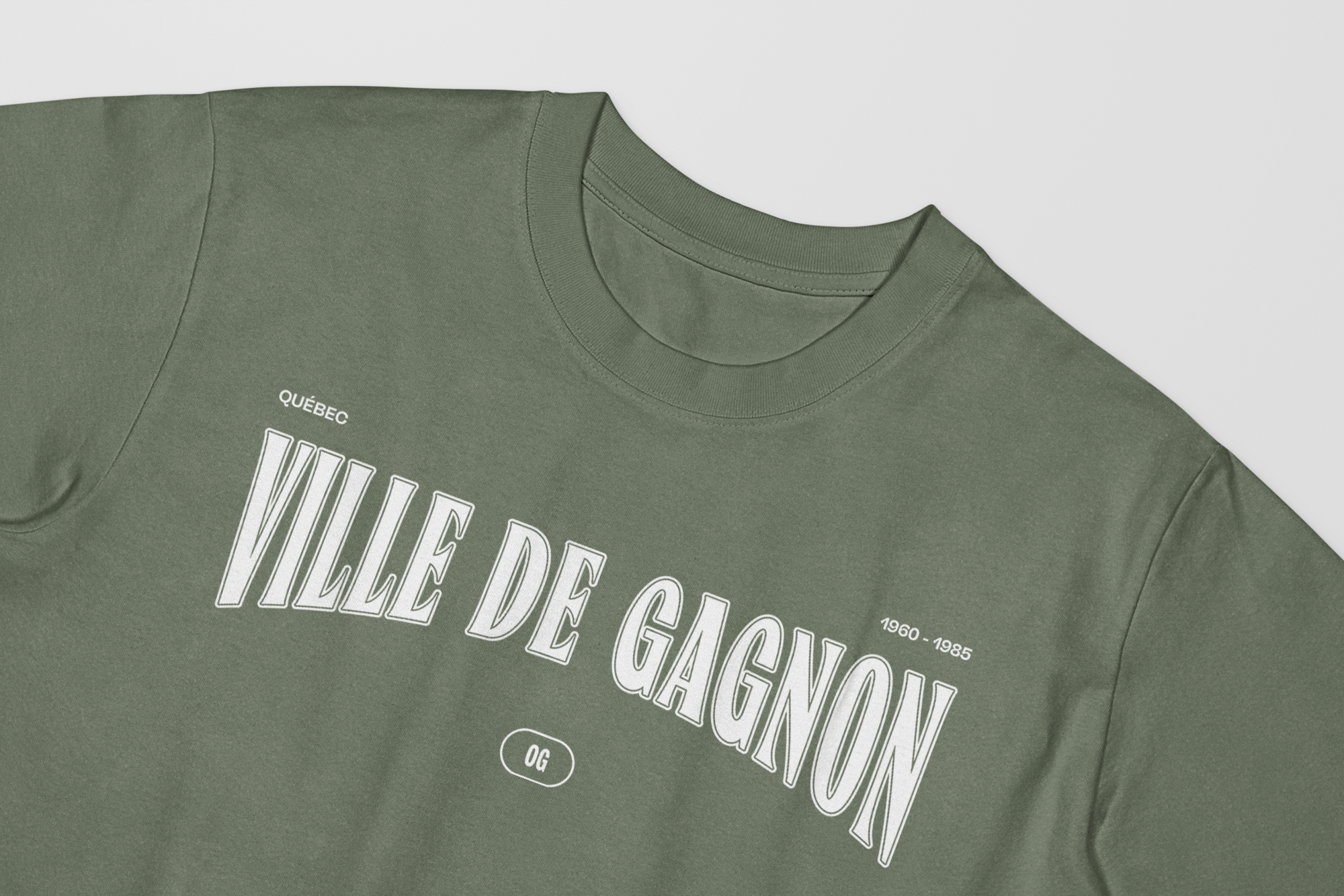 Mon T-Shirt Garçon - Ville de Gagnon - Adulte - Blanc - Moss